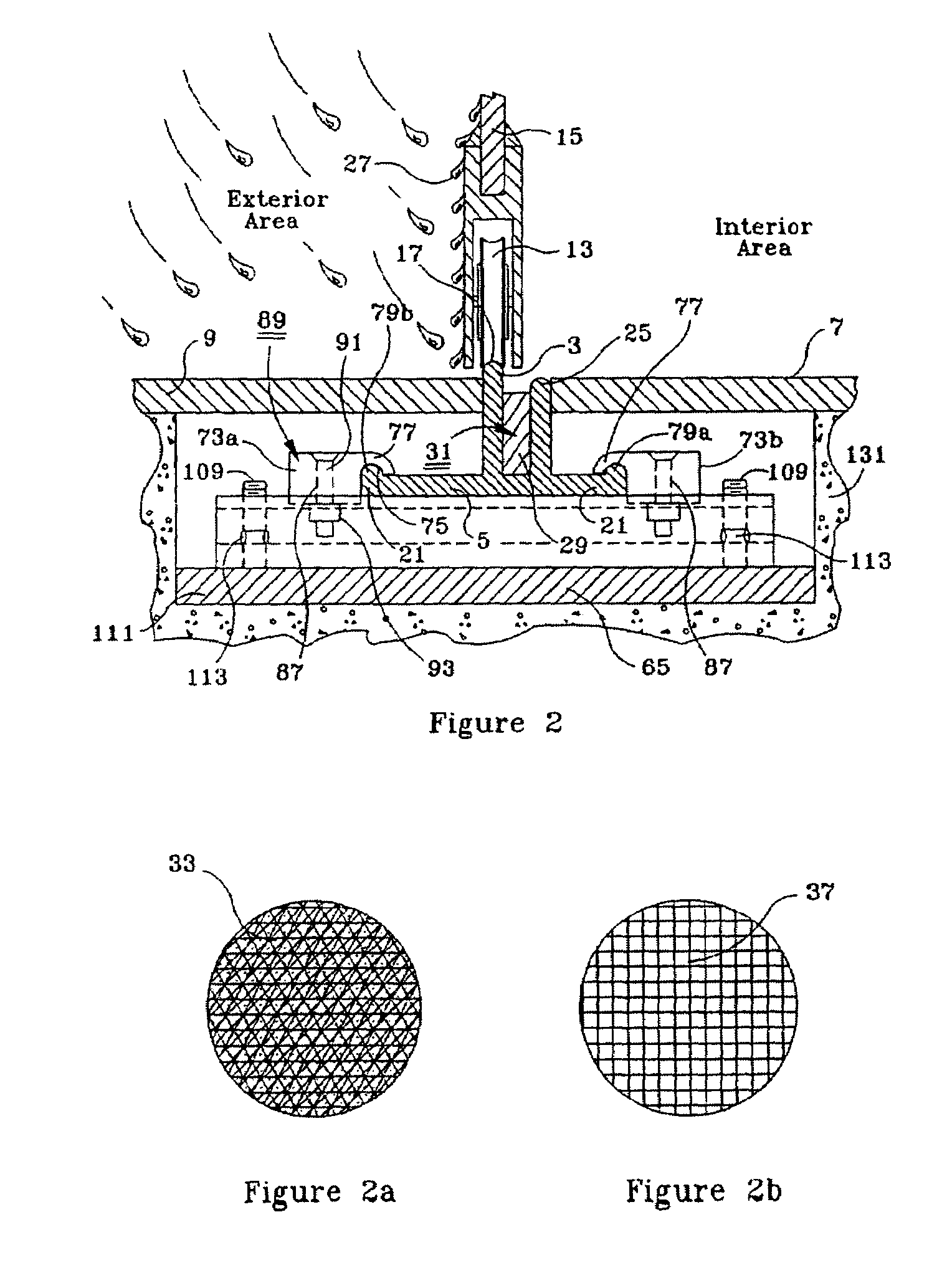 In-floor, adjustable, multiple-configuration track assembly for sliding panels with built-in weep system