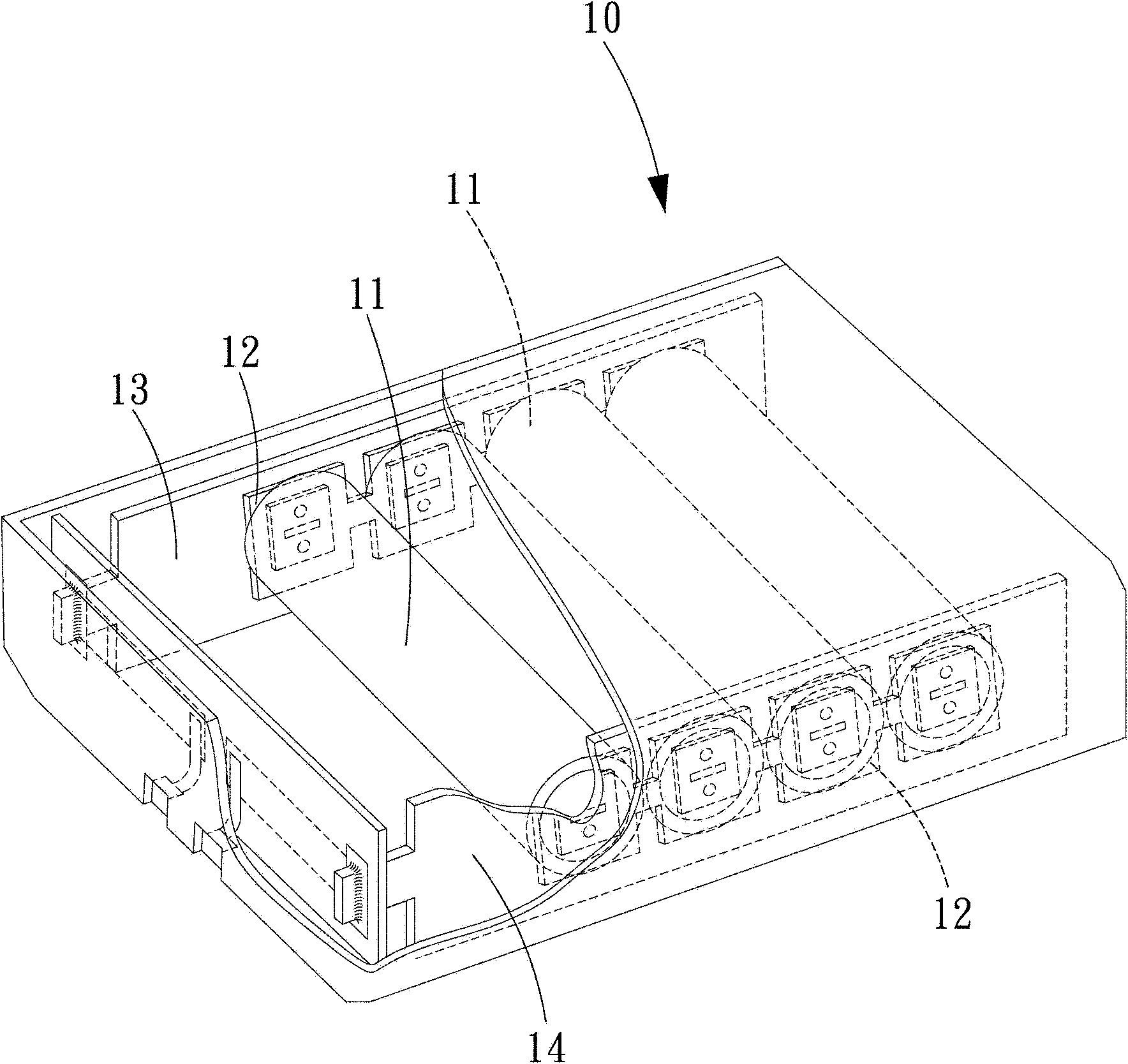 Terminating electrode head structure for assemble cell