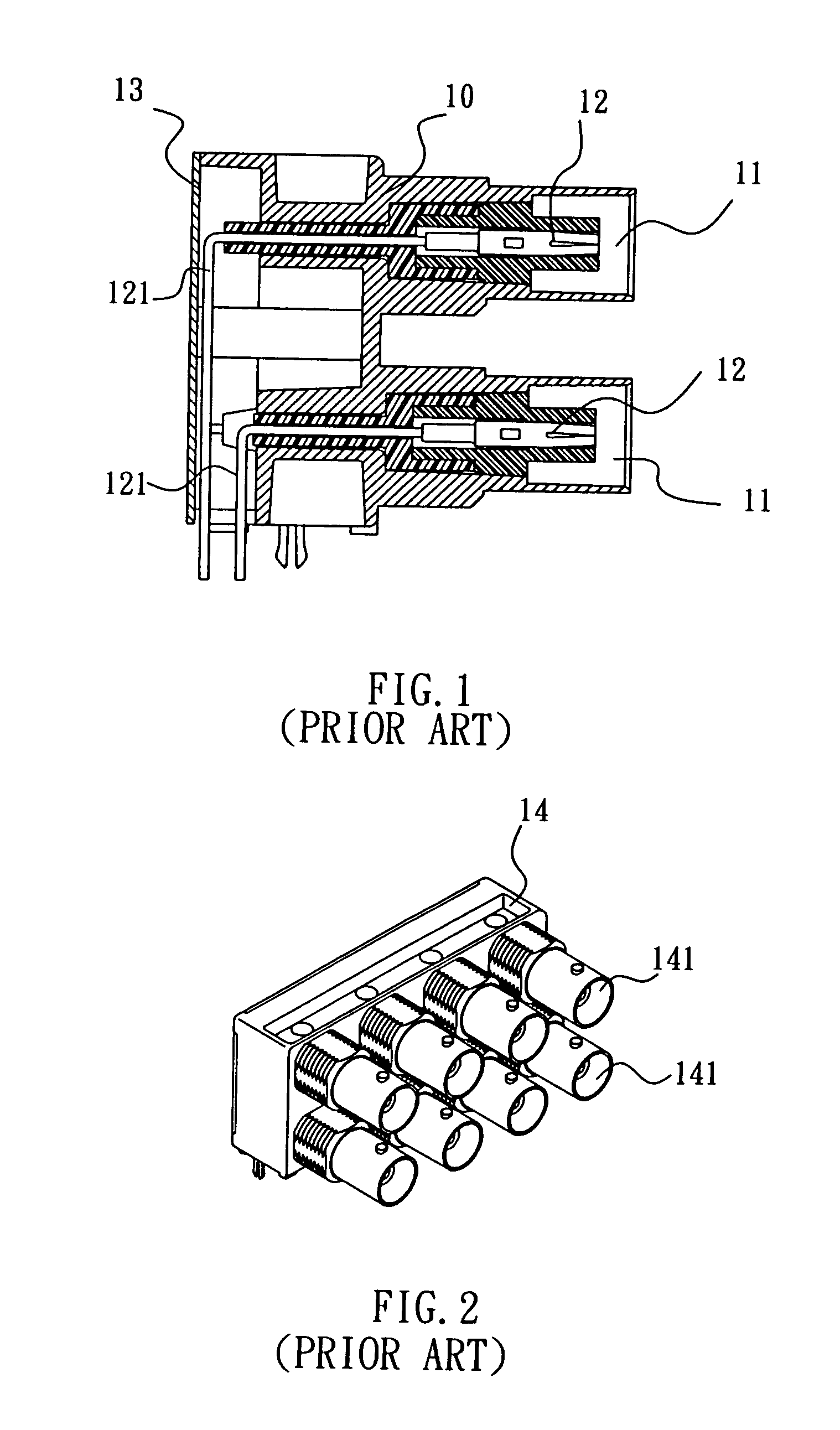 Multiple pieces dual type BNC connector with all metal shell