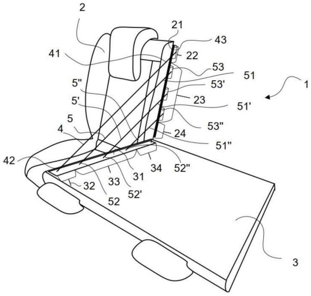 Cargo separating device for arrangement between first vehicle seat back and adjacent second vehicle seat back, and vehicle seat