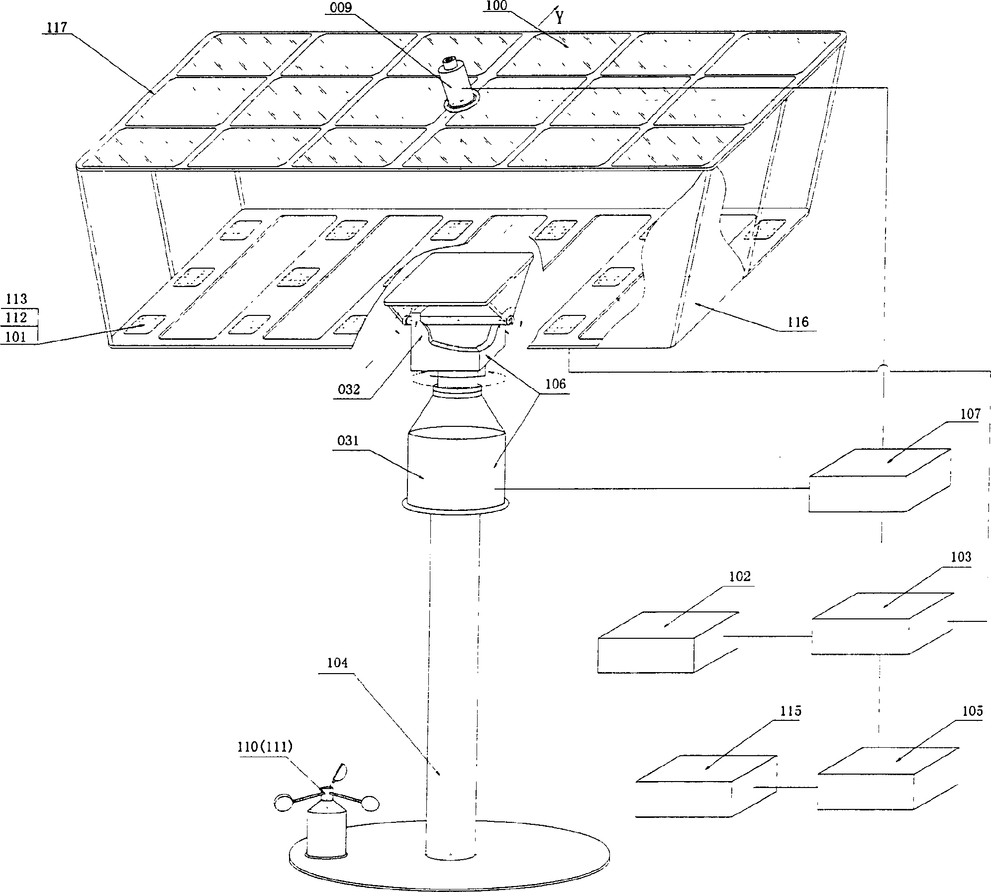 Photovoltaic electric generation system of automatically tracking sun