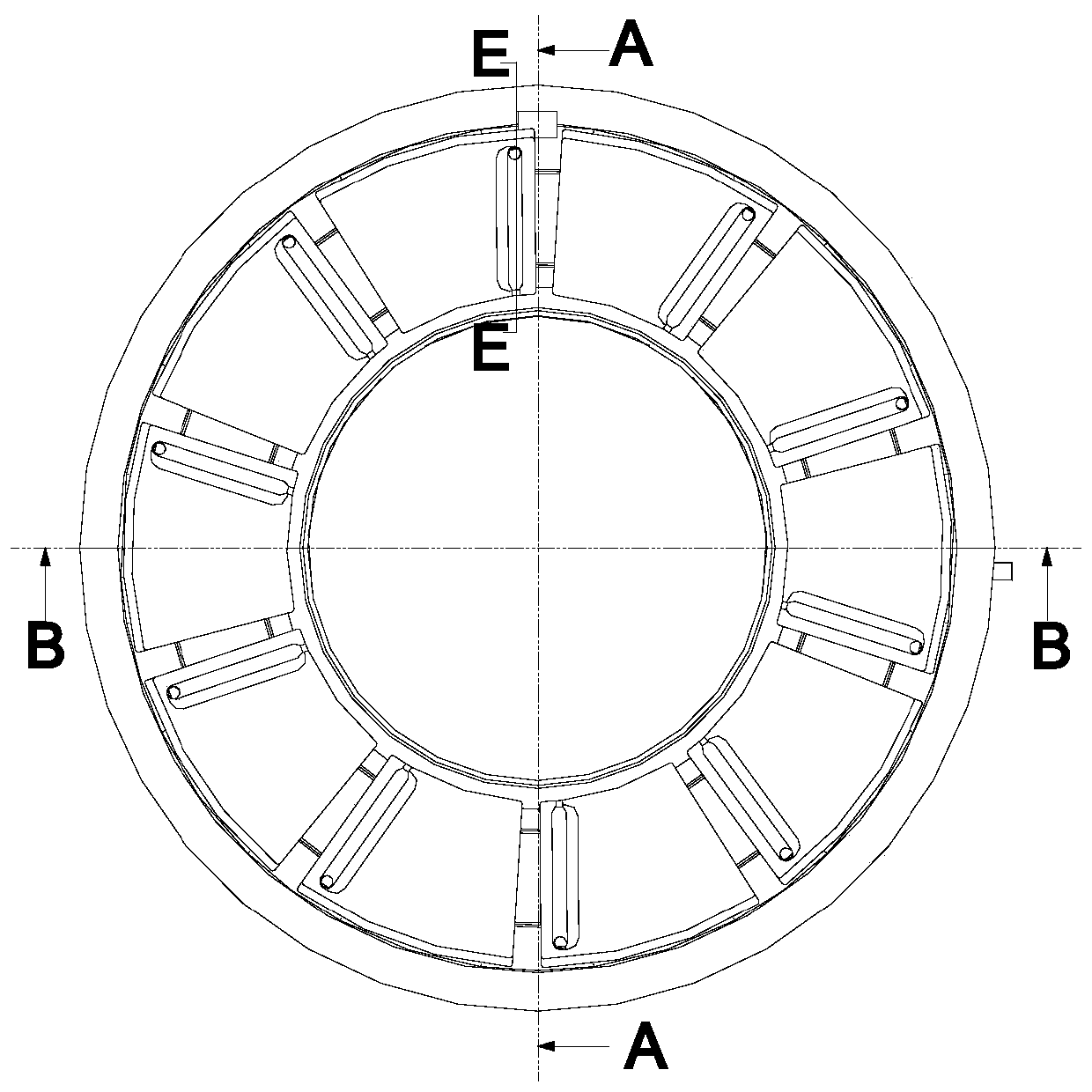 Steam turbine tilting pad supporting thrust combined bearing