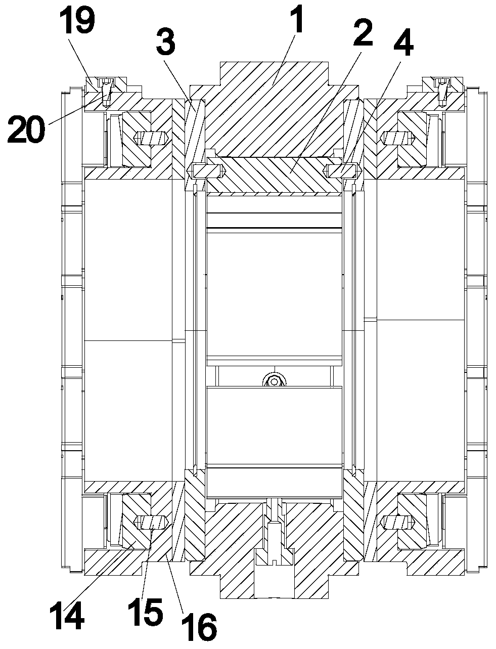 Steam turbine tilting pad supporting thrust combined bearing