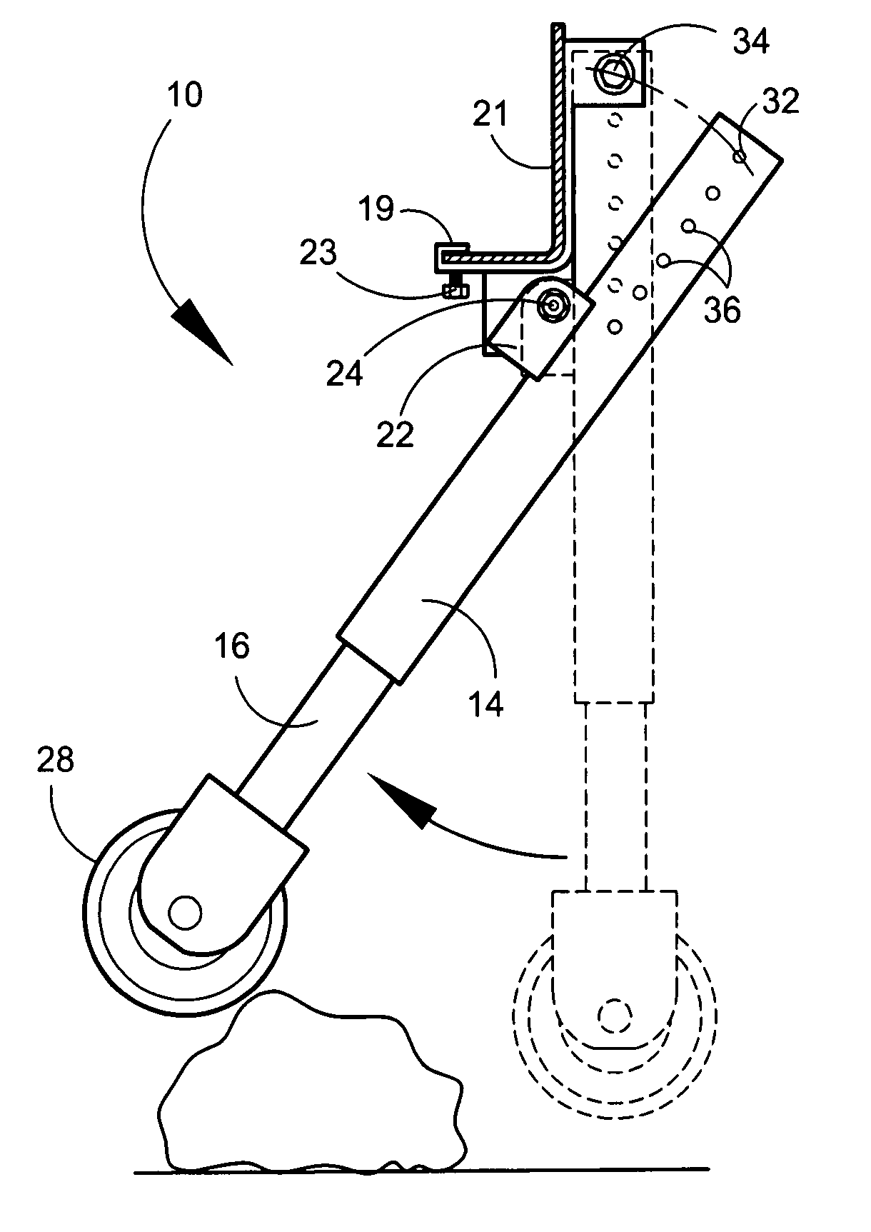 Anti-rollover device for trailers and mobile homes