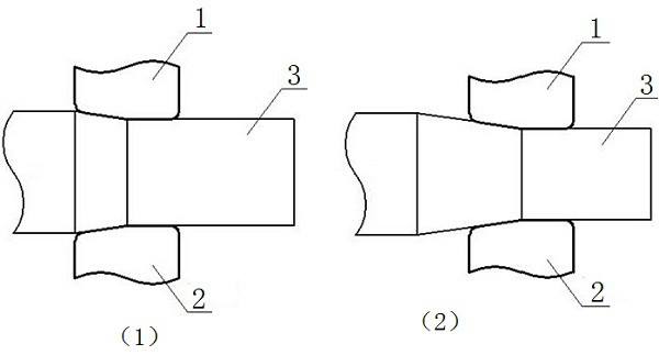 A kind of forging method of tapered stepped shaft