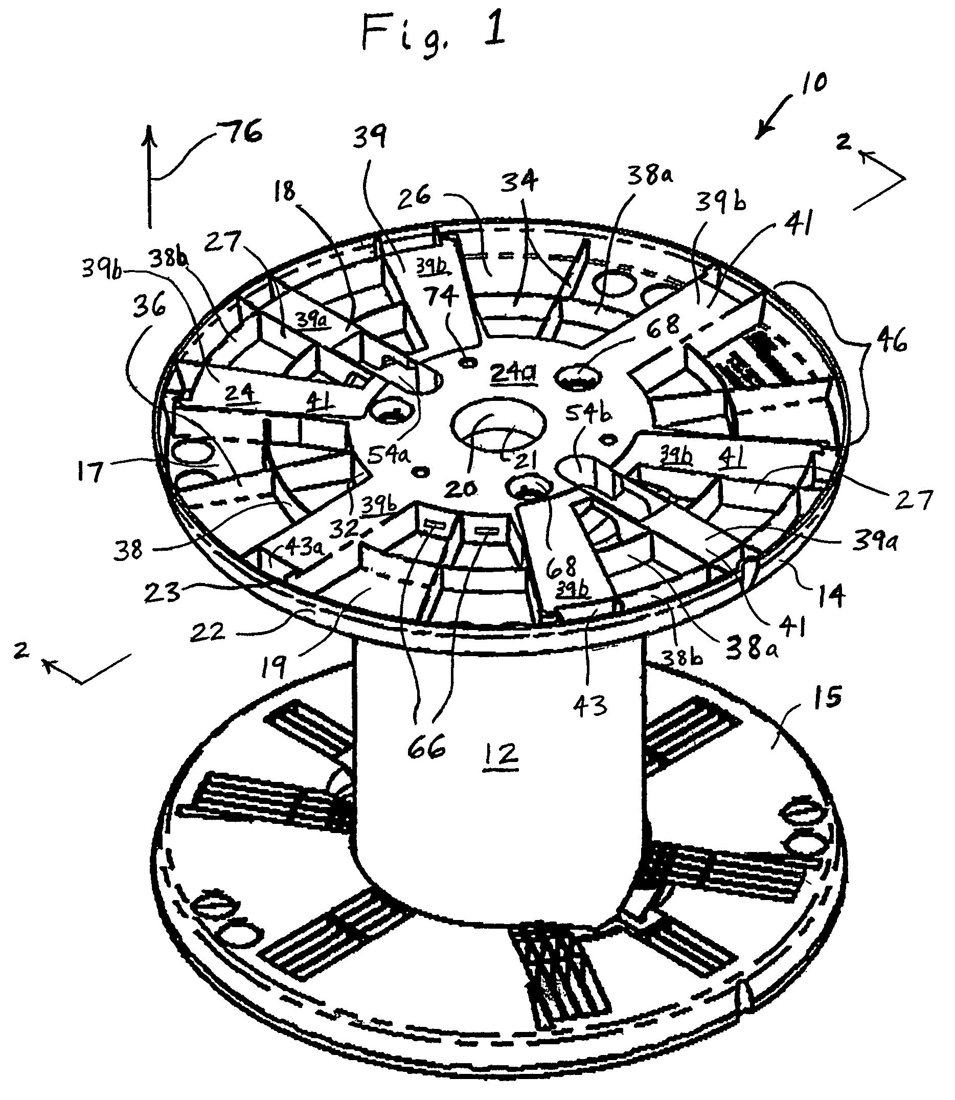 Webbed flange for a reel