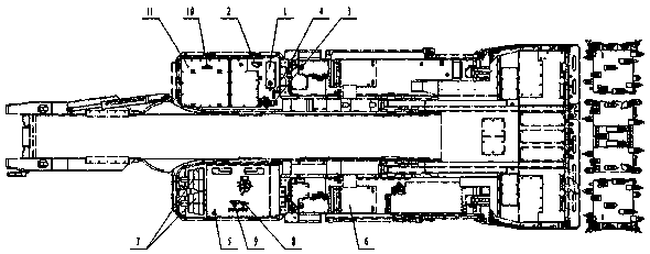 Closed-cycle cooling system of continuous coal mining machine