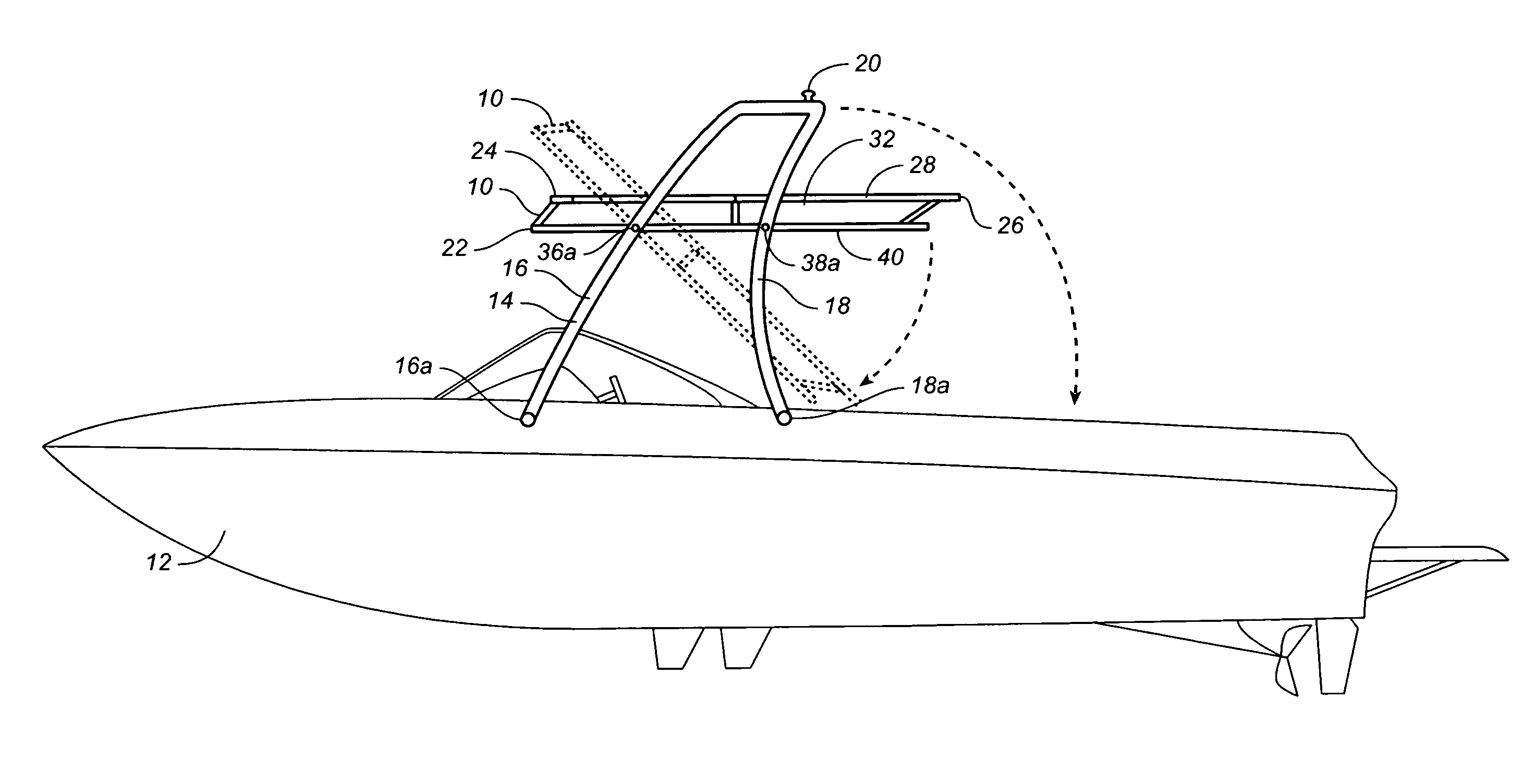 Cargo rack apparatus for boat towers