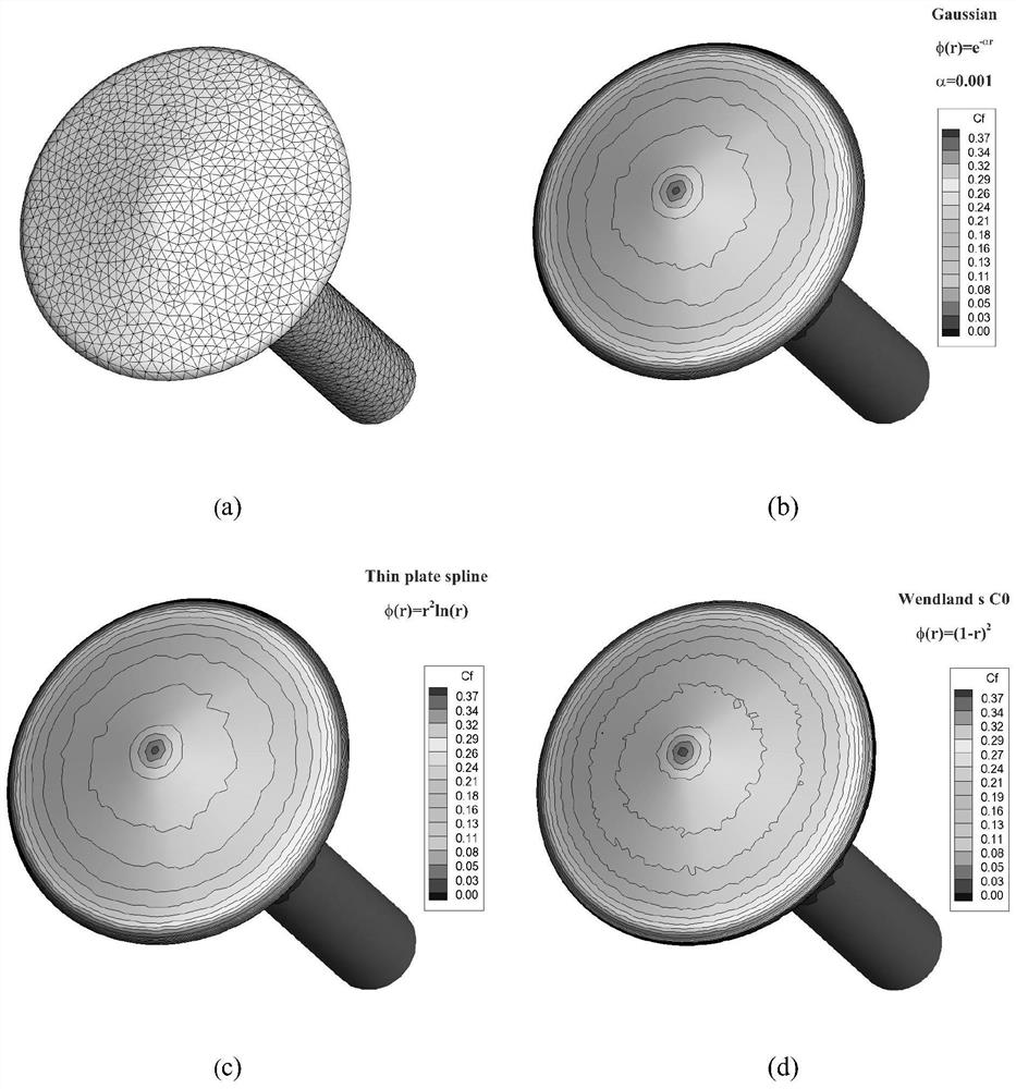 DSMC calculation result noise reduction processing method based on radial basis function