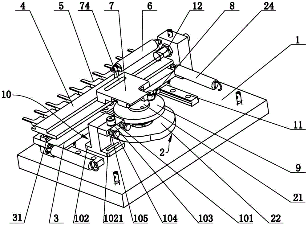 Medium-and-low-speed pulling-over mechanism