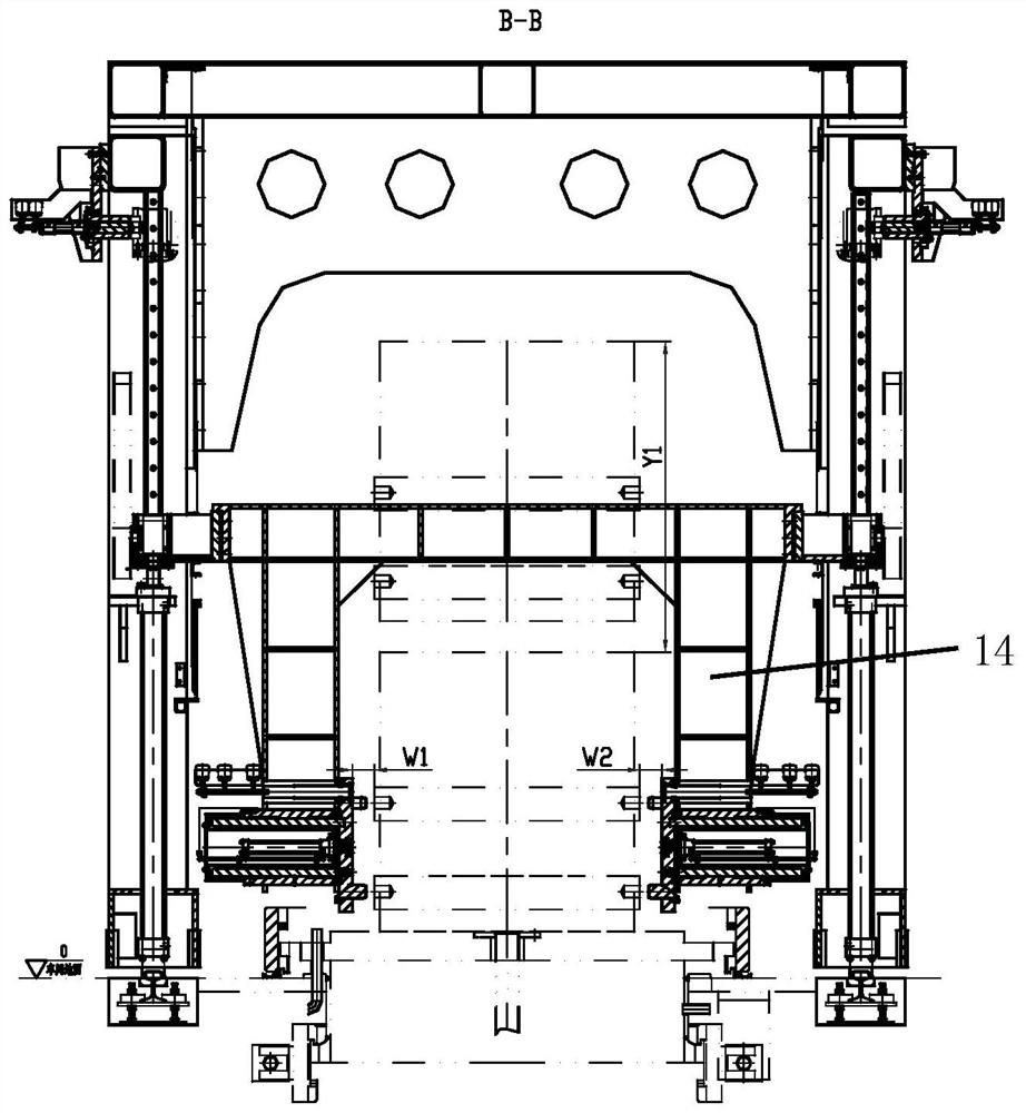 Gantry type double-station differential pressure casting main machine major component conveying device