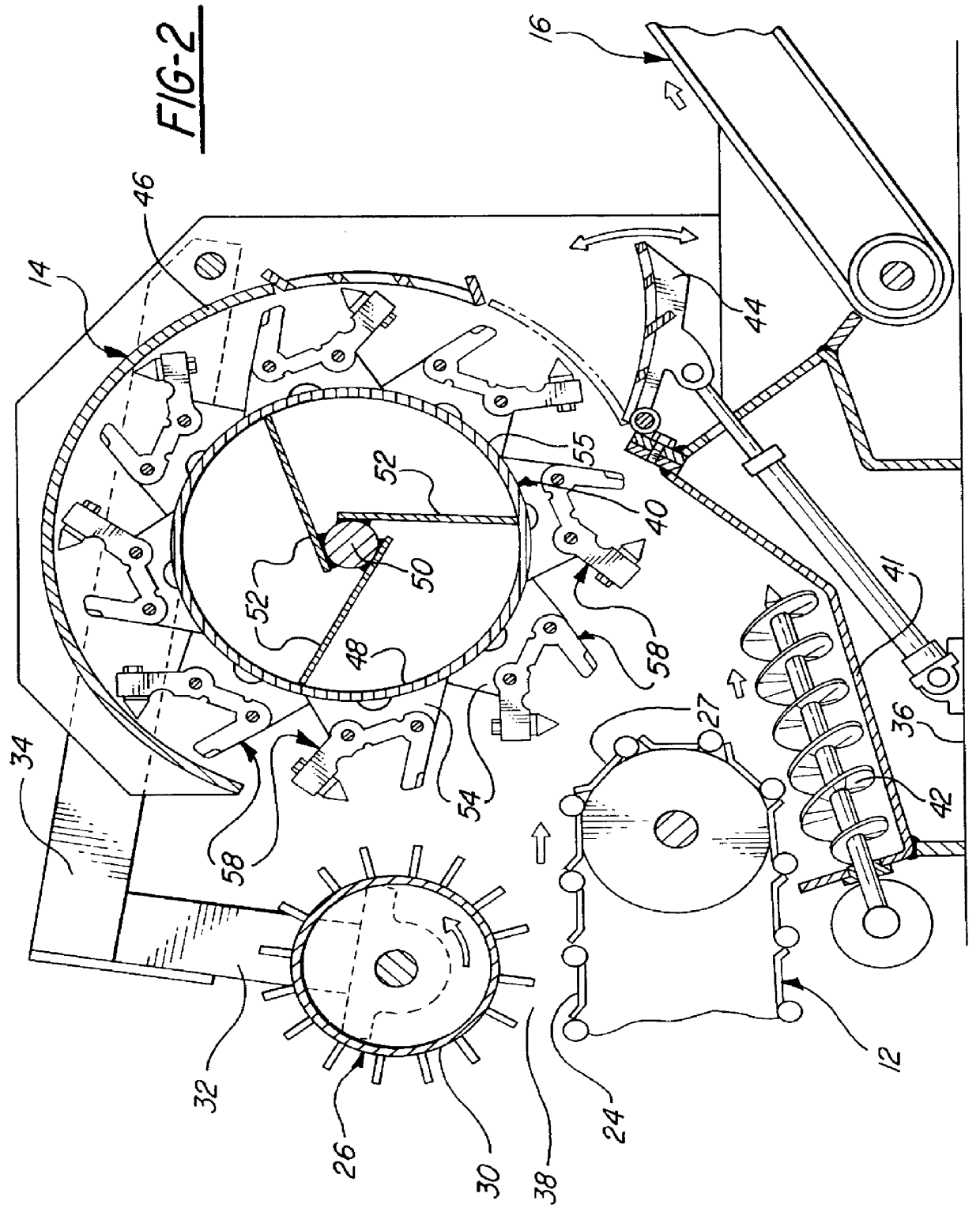 Break-away processing tool for a waste processing machine