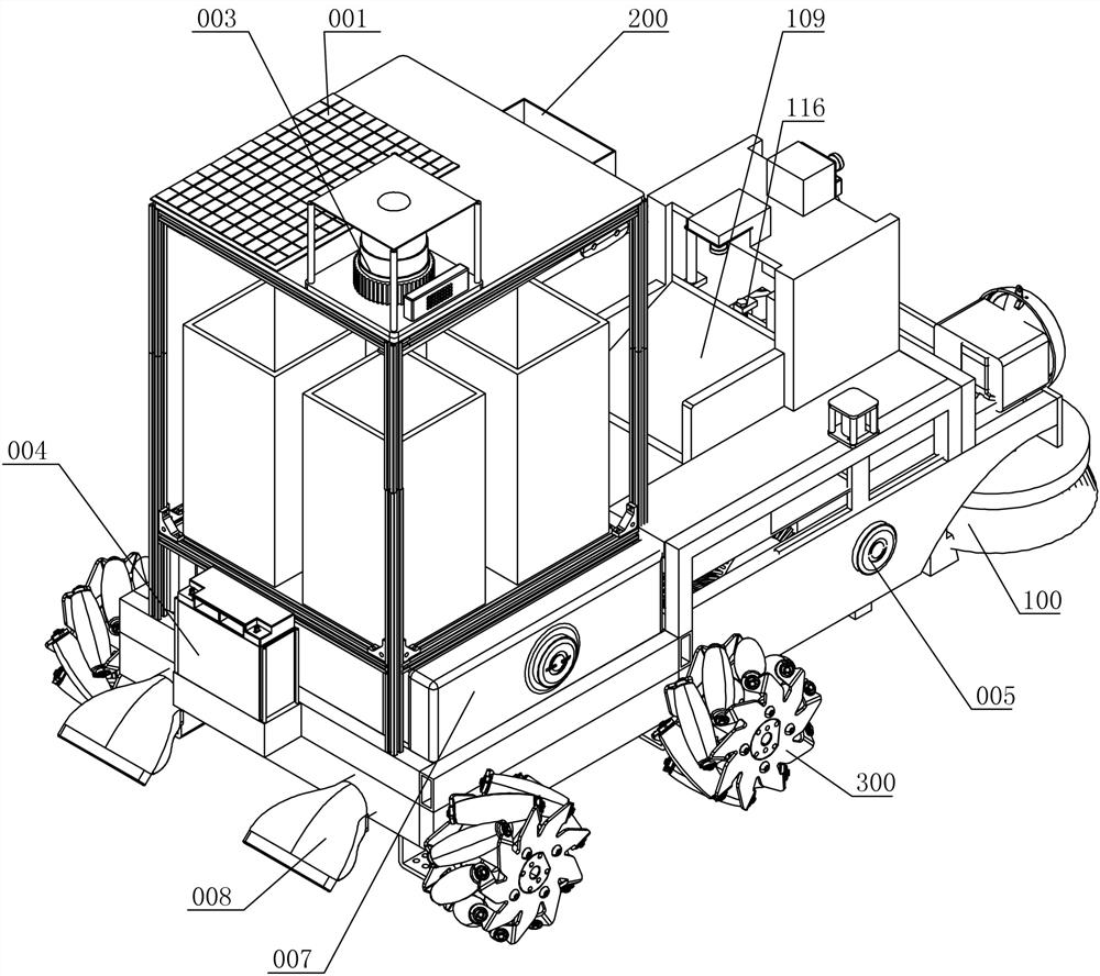 Automatic garbage classification street cleaning machine and method based on visual identification technology