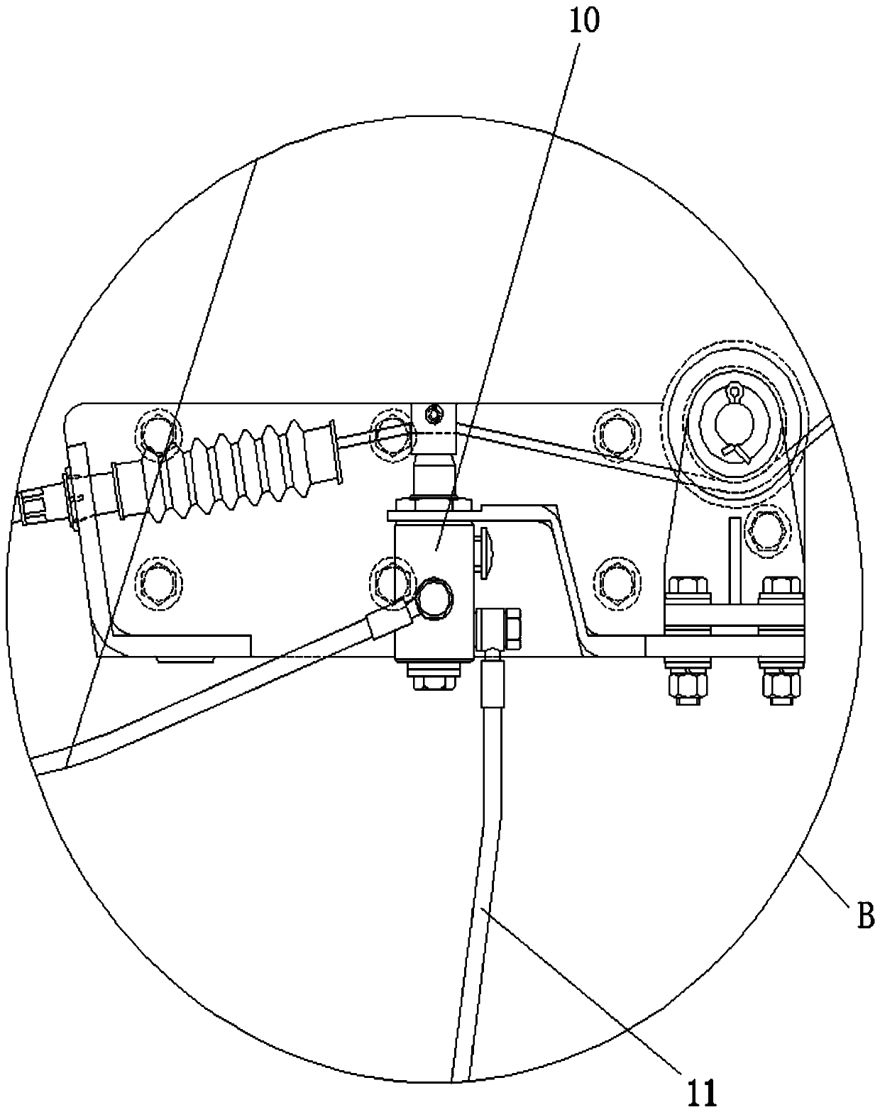 Auxiliary brake mechanism of gearbox