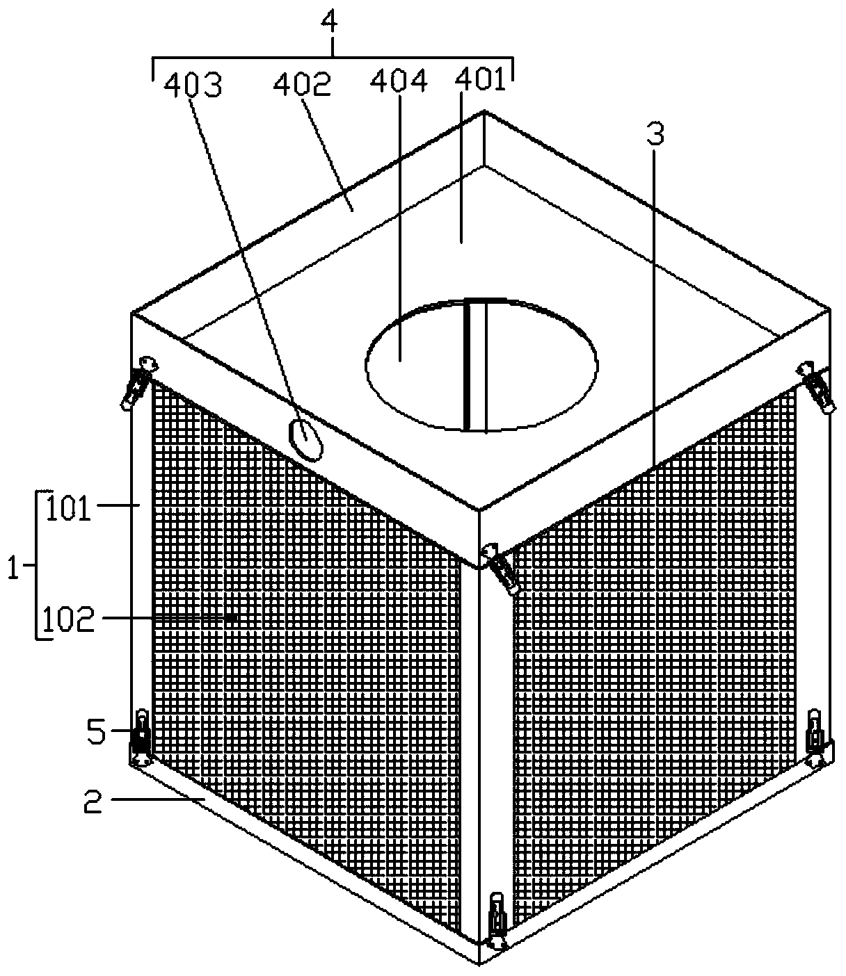 Double-layer filter element in garbage can of sweeping vehicle