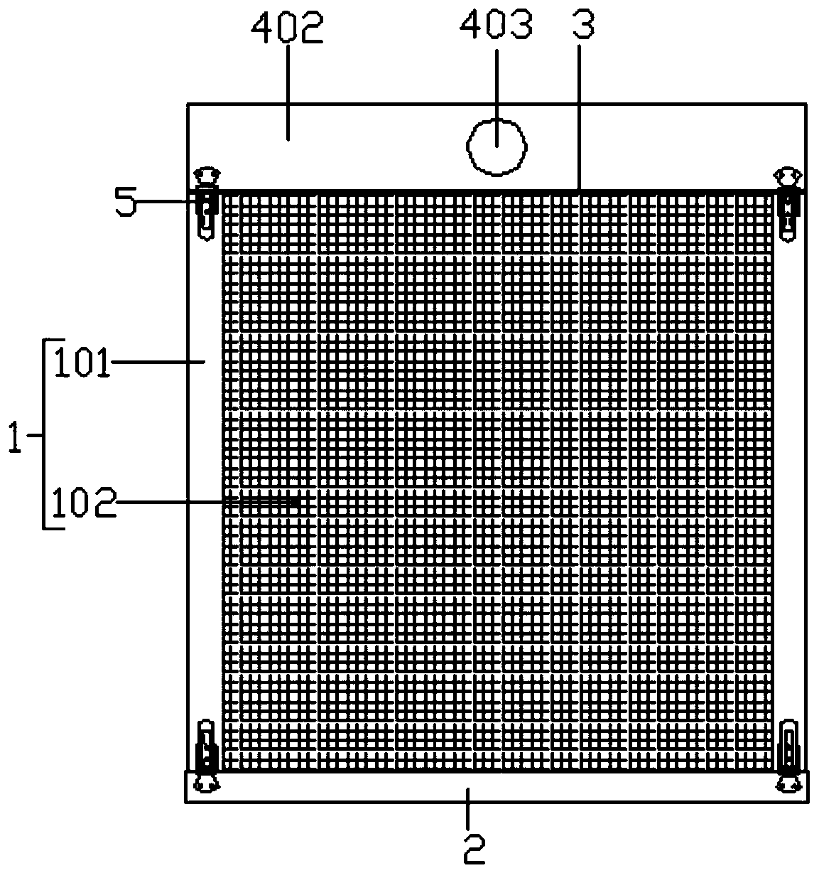 Double-layer filter element in garbage can of sweeping vehicle