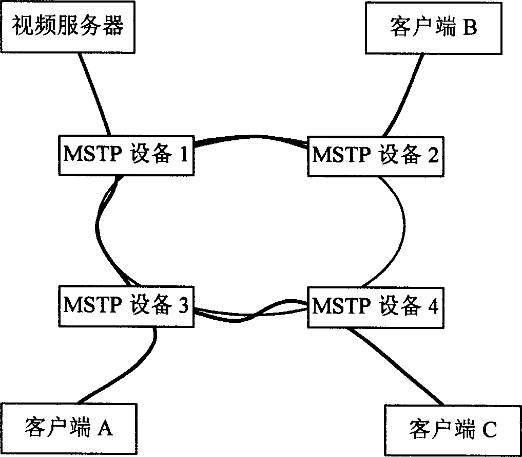 Group broadcast realizing method based on multiple service transmission platform