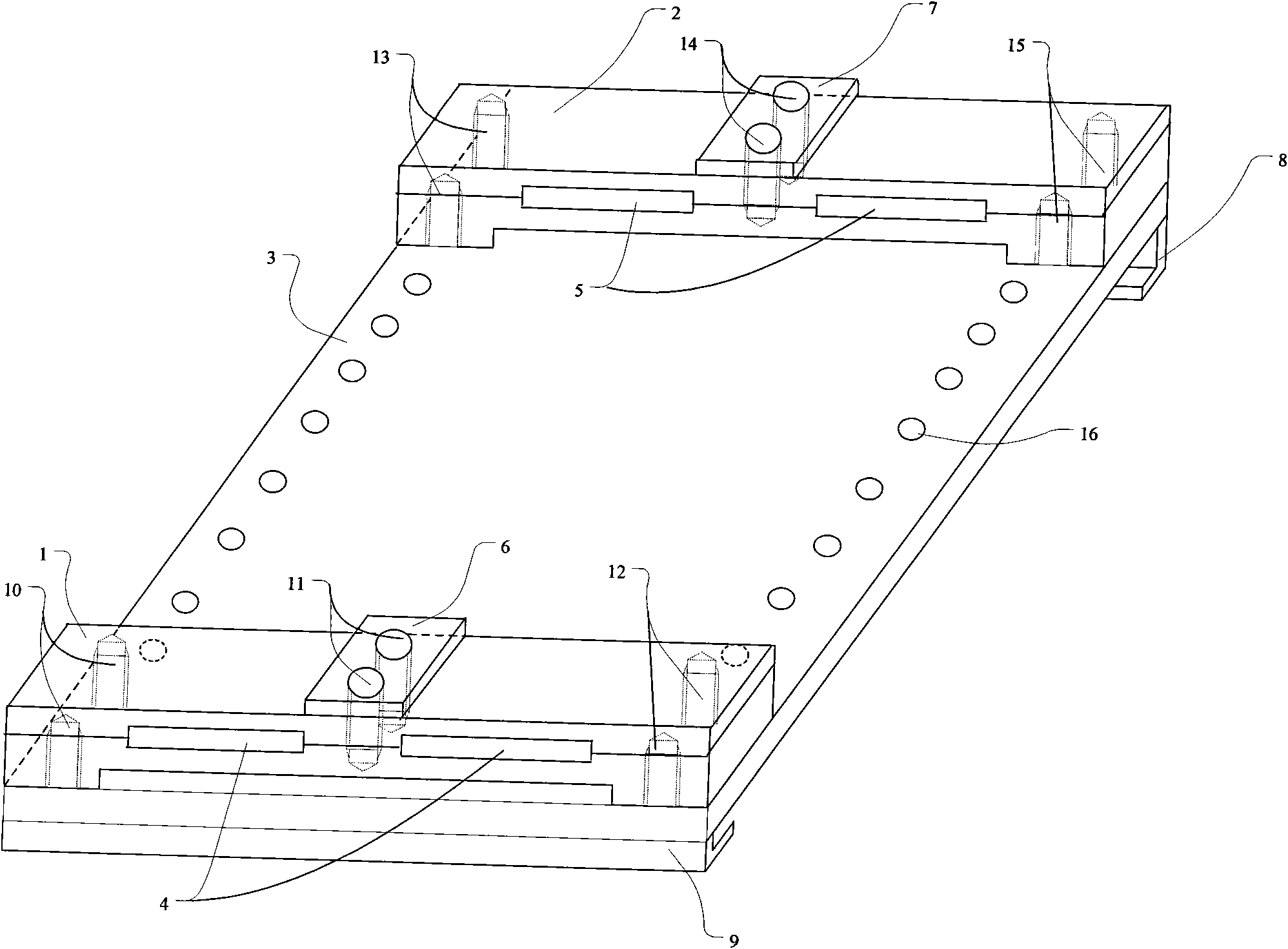 Device for measuring treading force and braking force of airplane and measuring method thereof