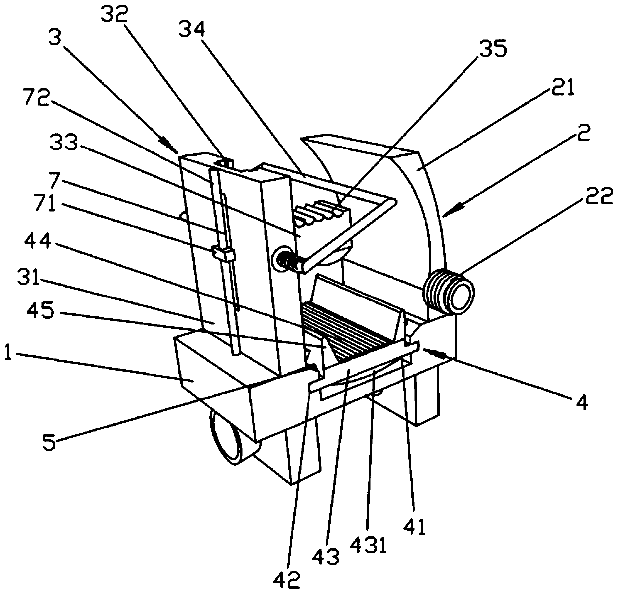 Wire clamping and fixing device for fault indicator