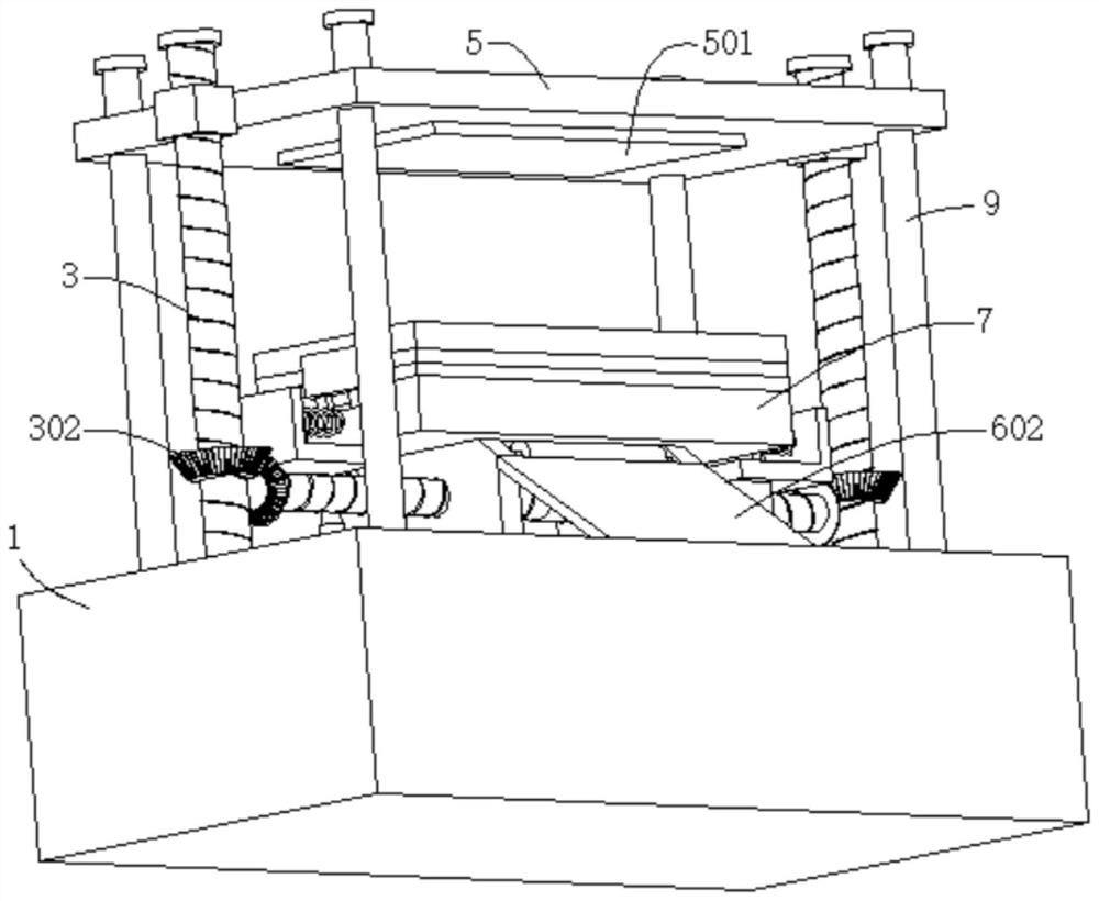 Pressing device for building insulation board processing