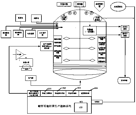 Bacillus cereus production control system based on wireless sensor and control method