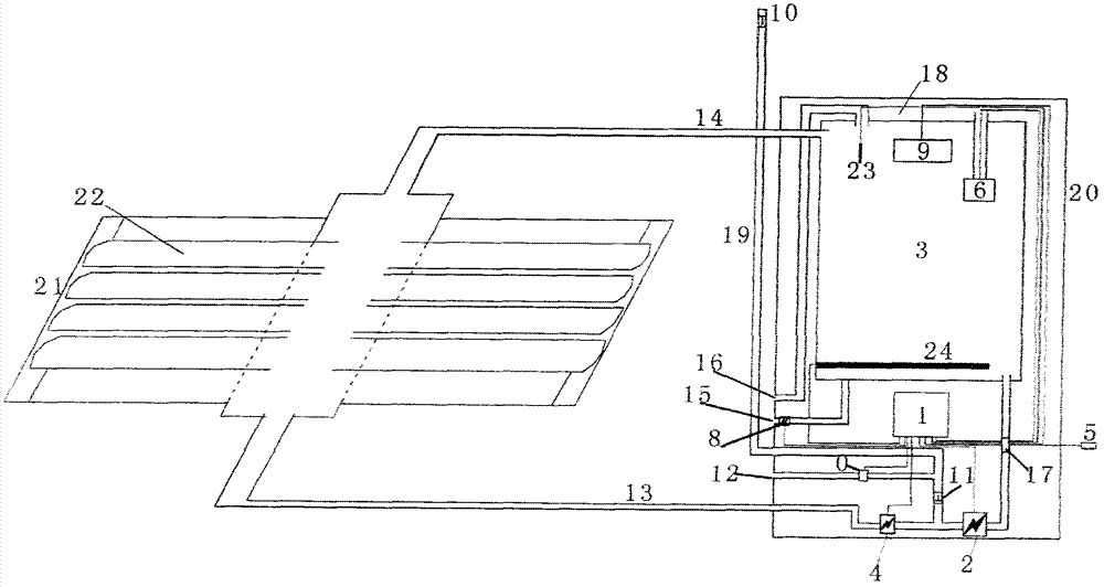 Split vacuum pipe type solar water heater