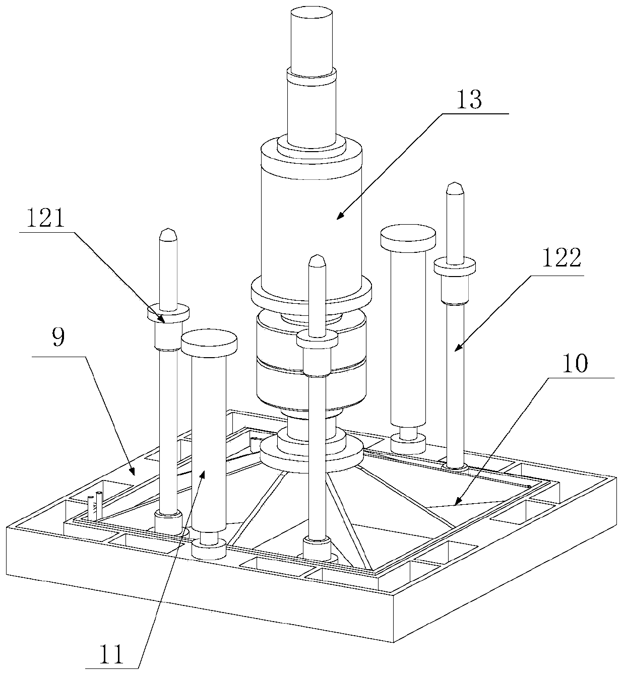 Deformable large-size soil box structure of true triaxial experiment of soil engineering