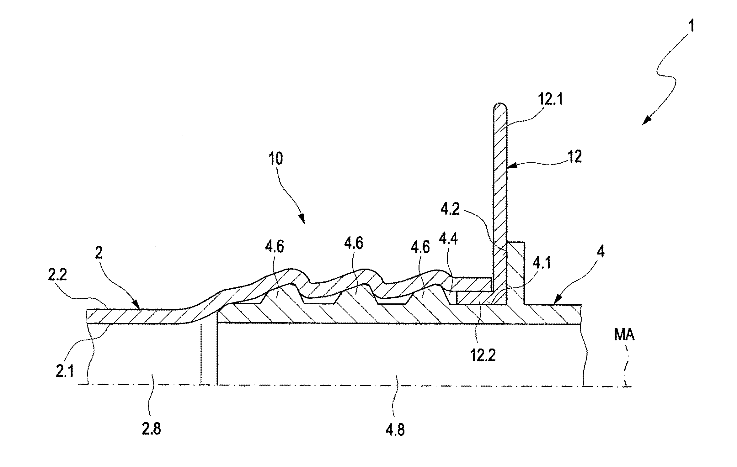 Line system for a vehicle