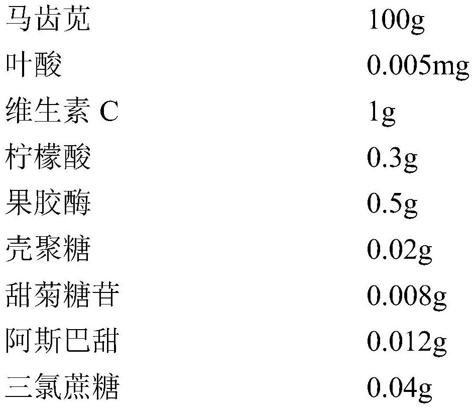 Portulaca oleracea functional beverage and preparation method thereof