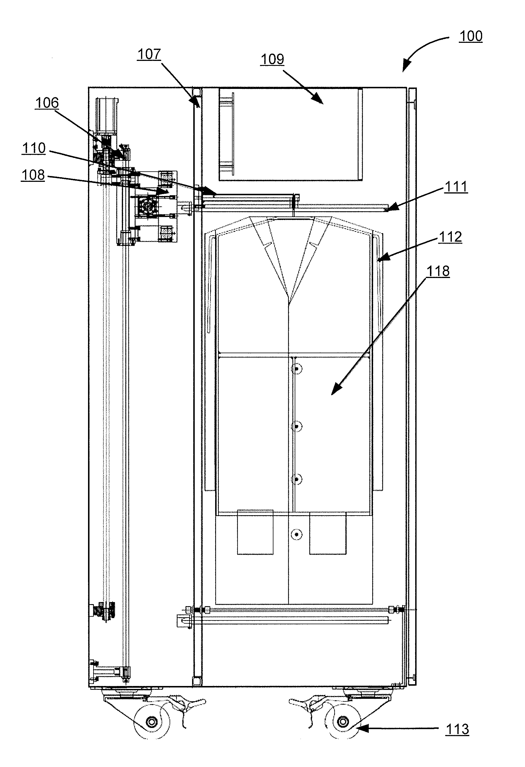 Method and apparatus for the disinfection or sterilization of medical apparel and accessories