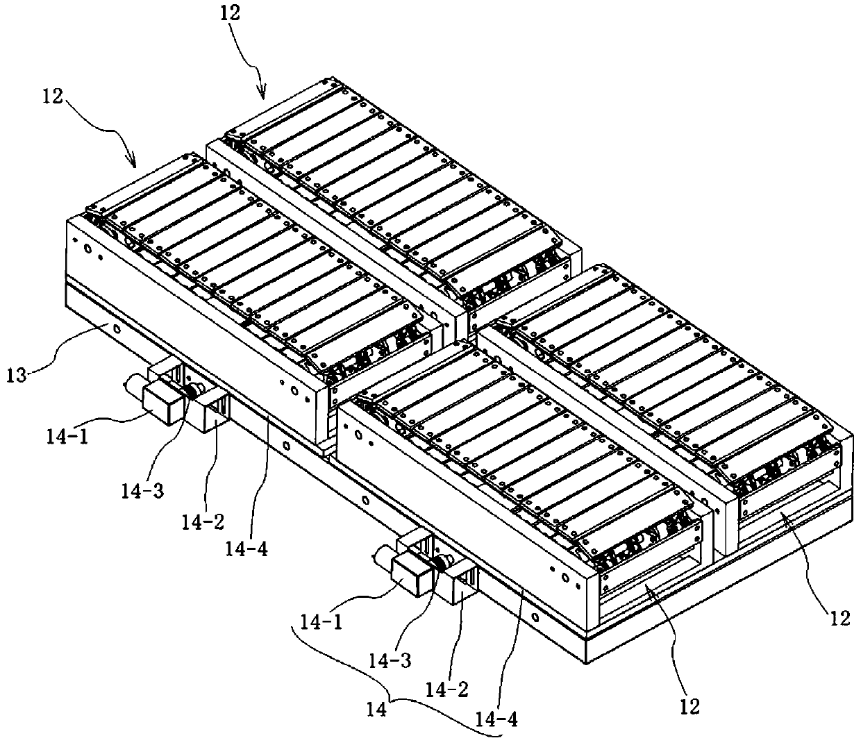 Four-wheel adjusting type vehicle parking automatic deviation rectifying device and deviation rectifying method thereof