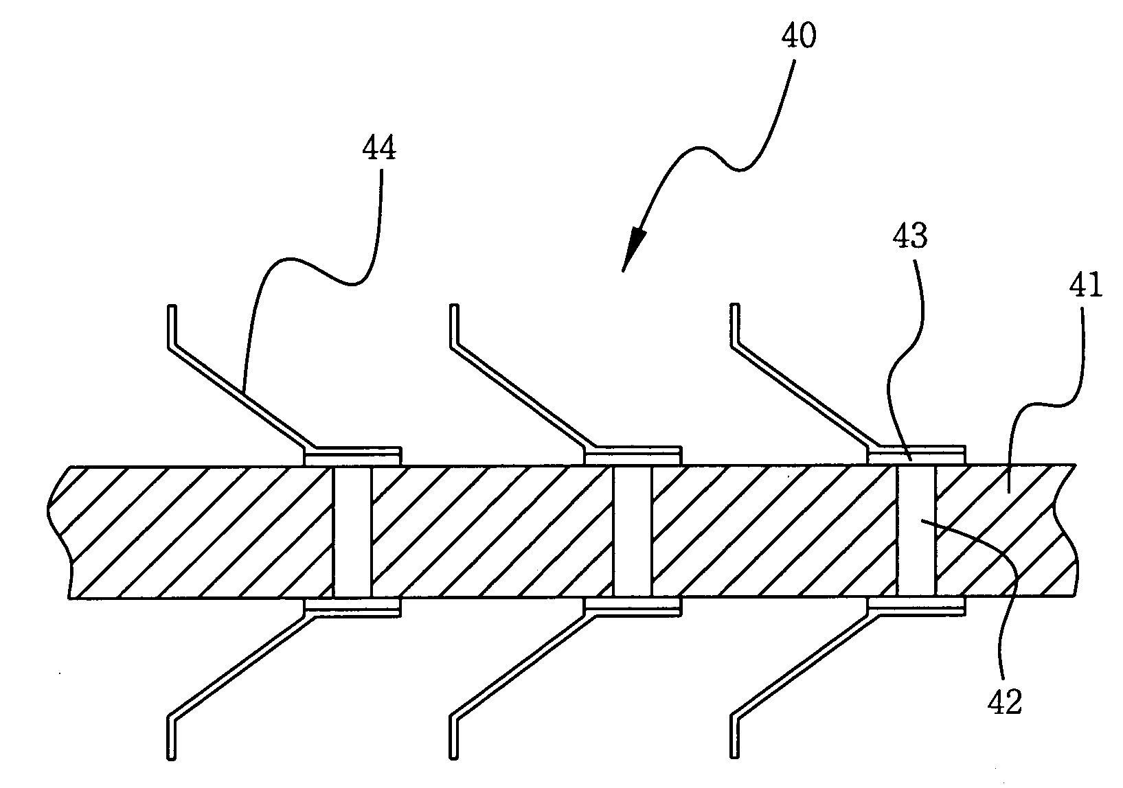 Probe card for testing semiconductor device