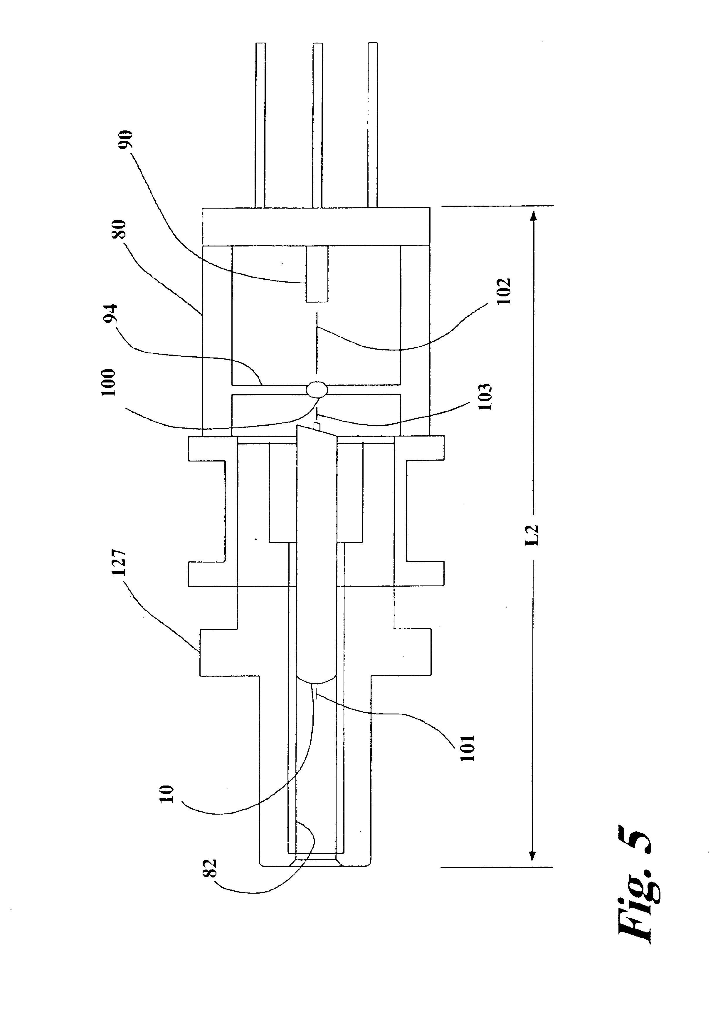 Stub having an optical fiber