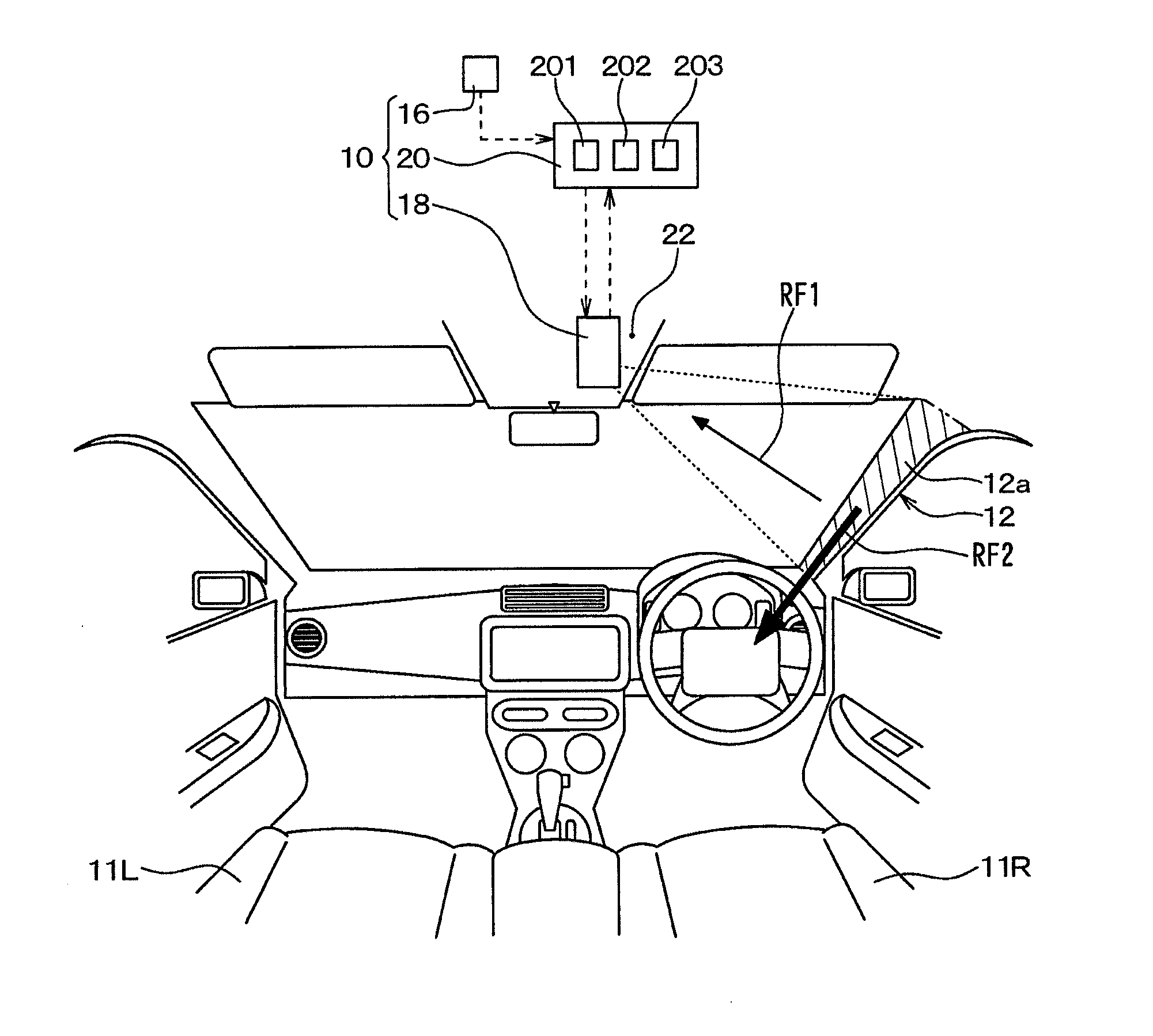 Projection type image display device