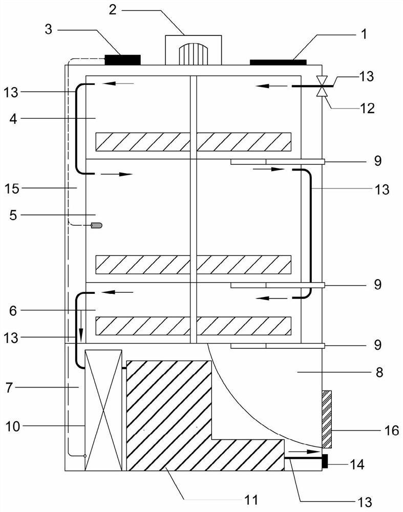 Kitchen garbage self-heating drying and continuous fertilizer preparation device and method