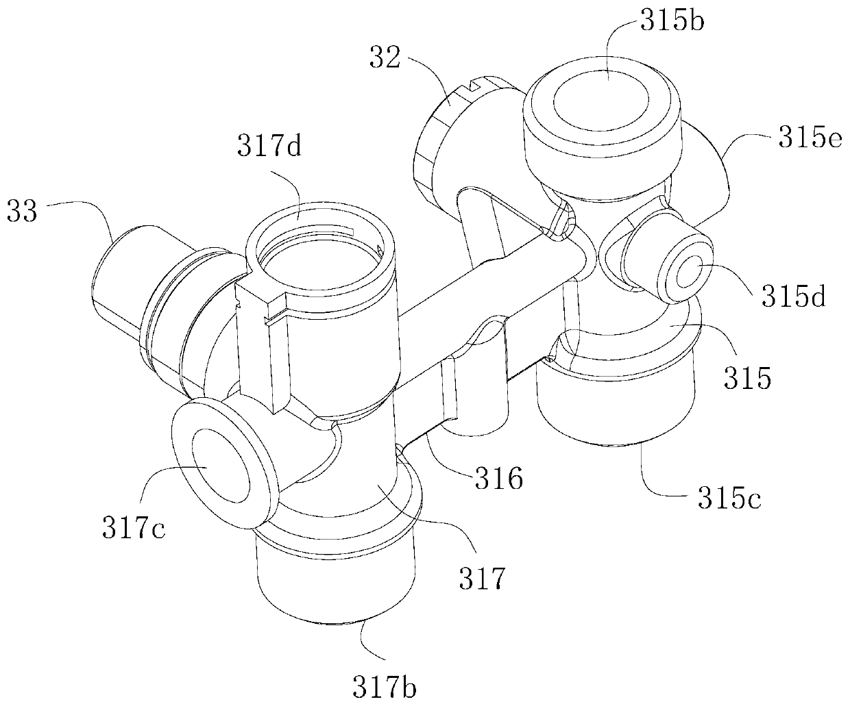 Sleeve type wall-mounted stove water outlet valve and sleeve type wall-mounted stove system with same