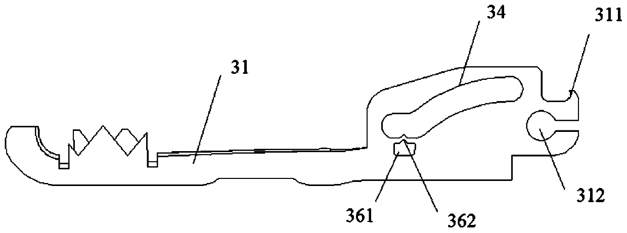 Chute type multi-arm clamp