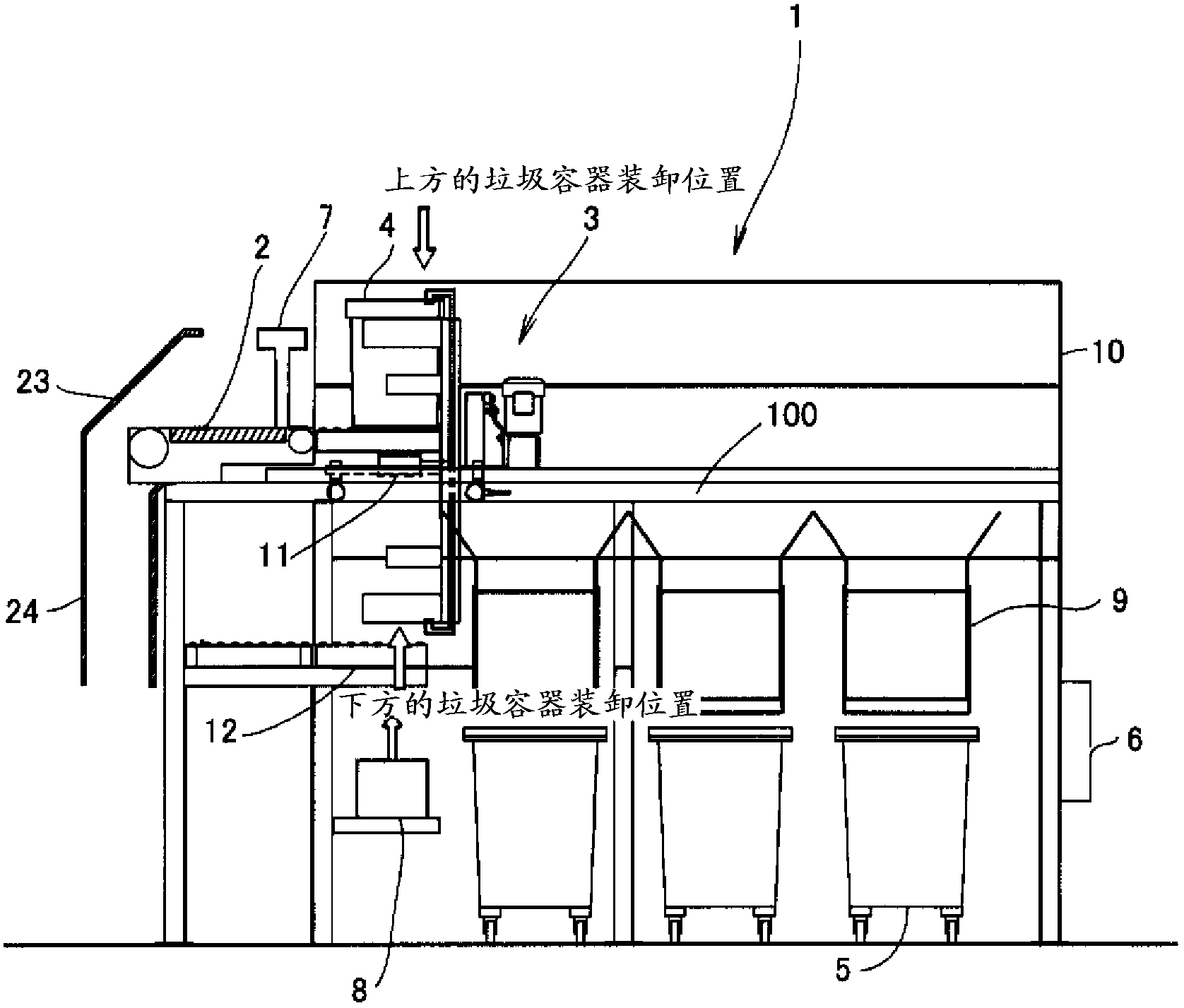 Waste separating device