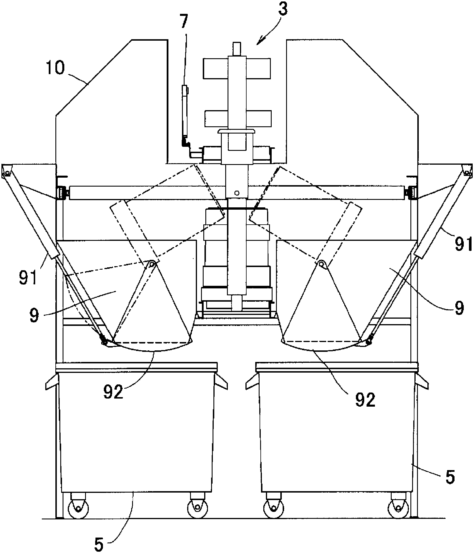 Waste separating device