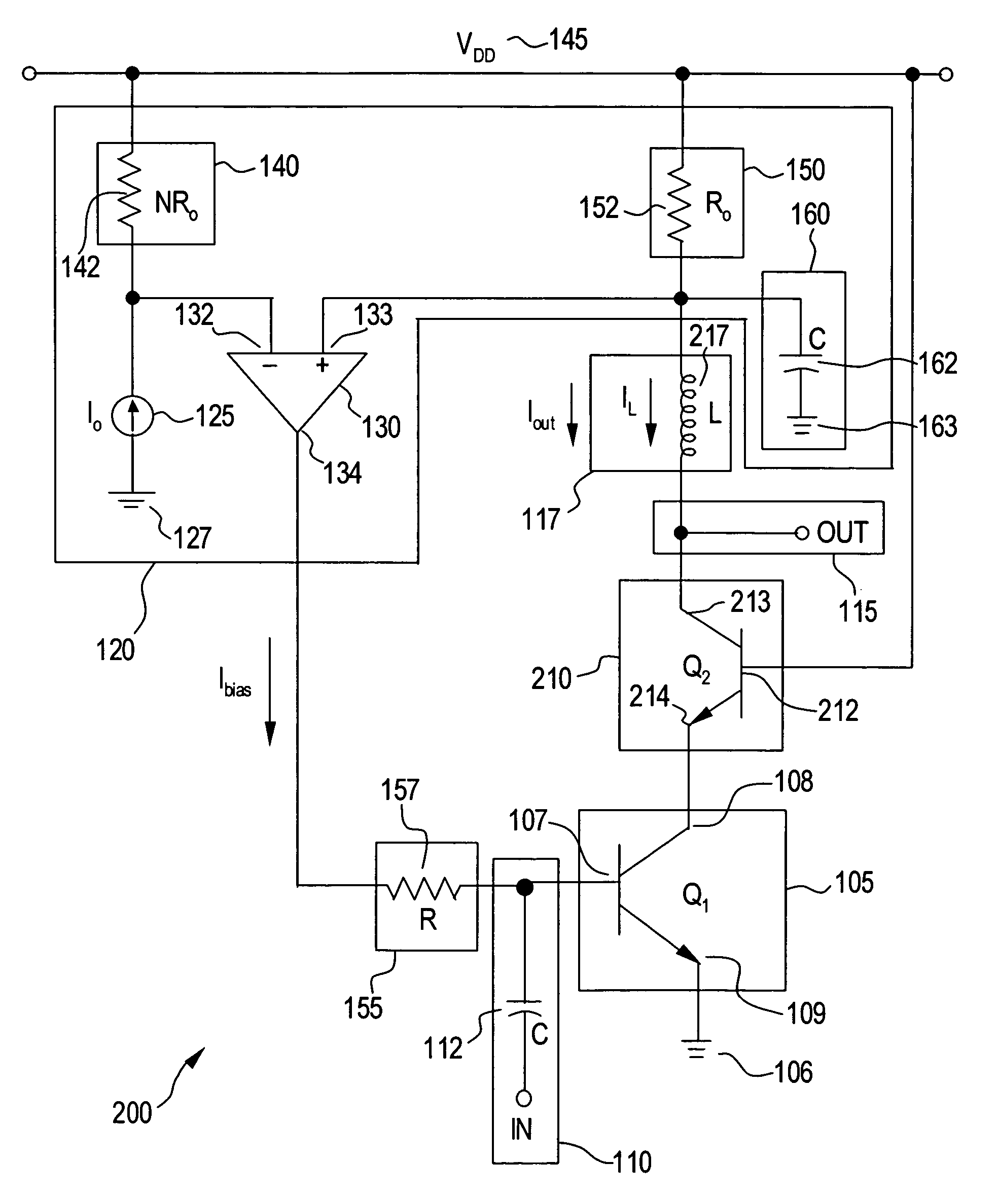 Active bias circuit for low-noise amplifiers