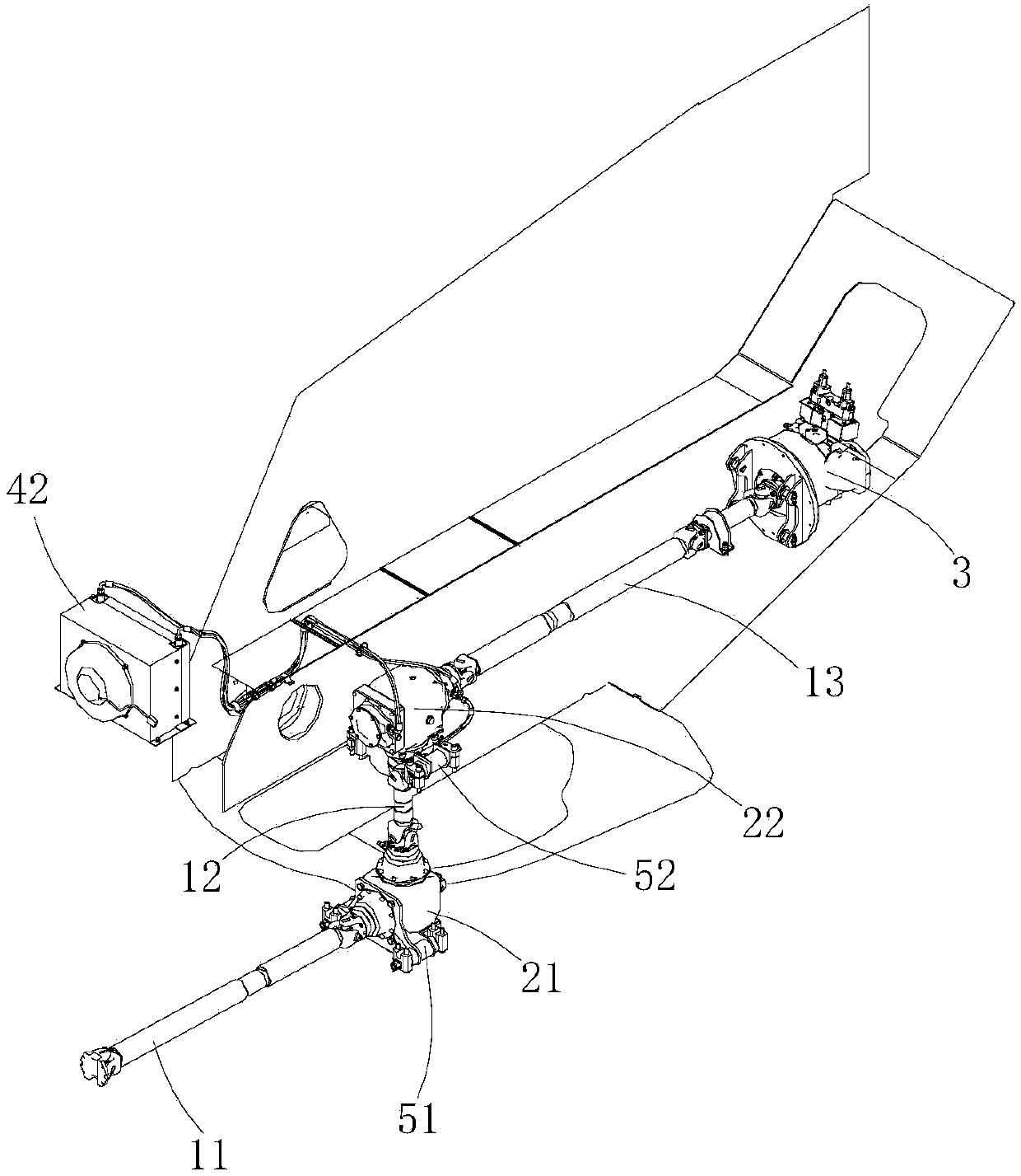 Crane power transmission device