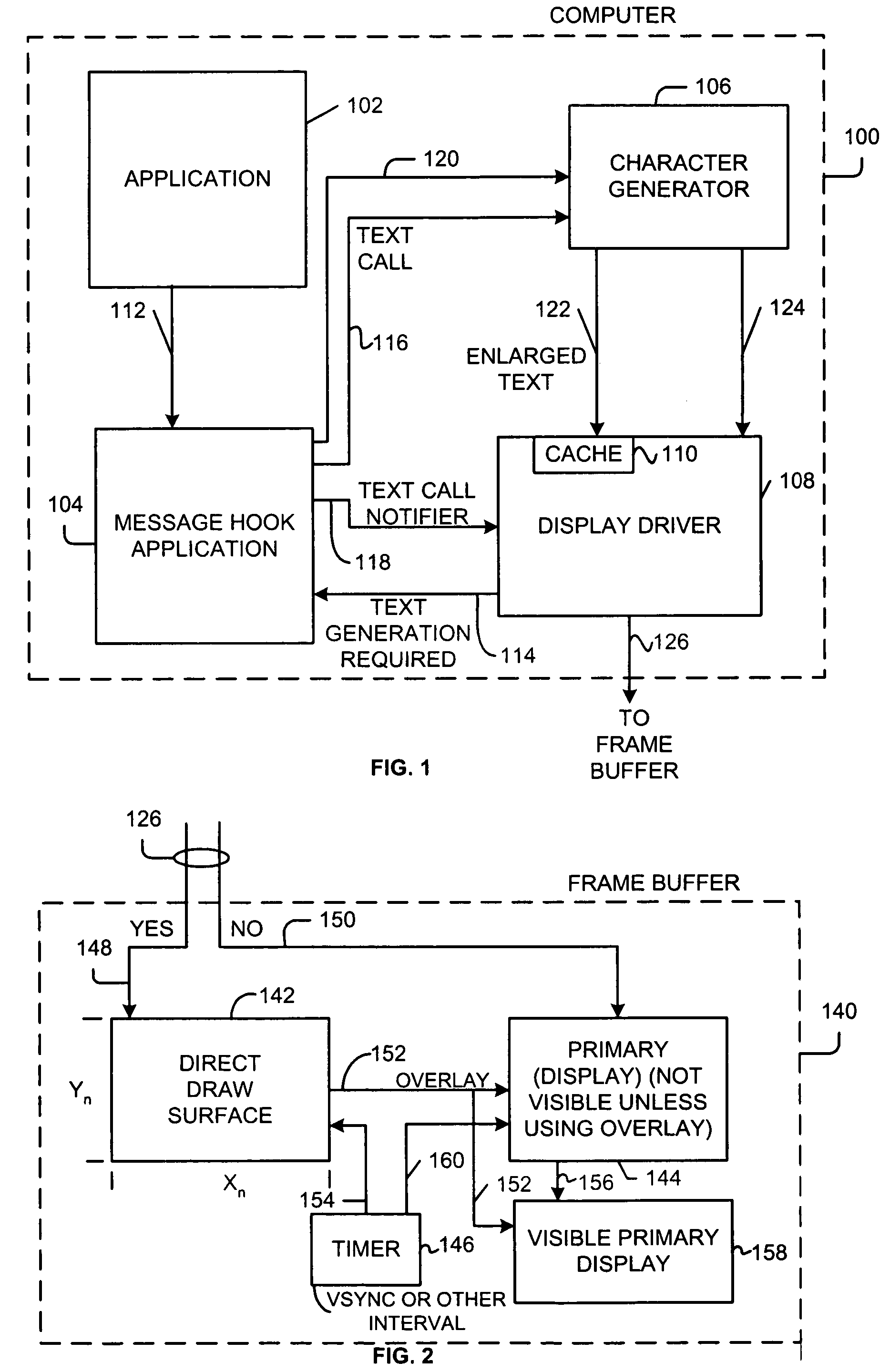 Method and apparatus for enlarging an output display on a display