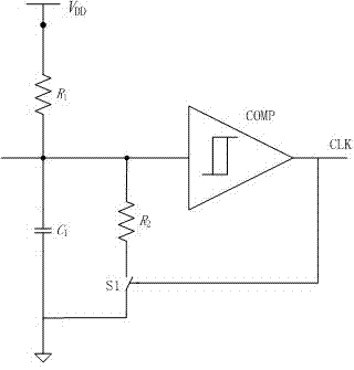 High-precision relaxation oscillator capable of being trimmed and regulated