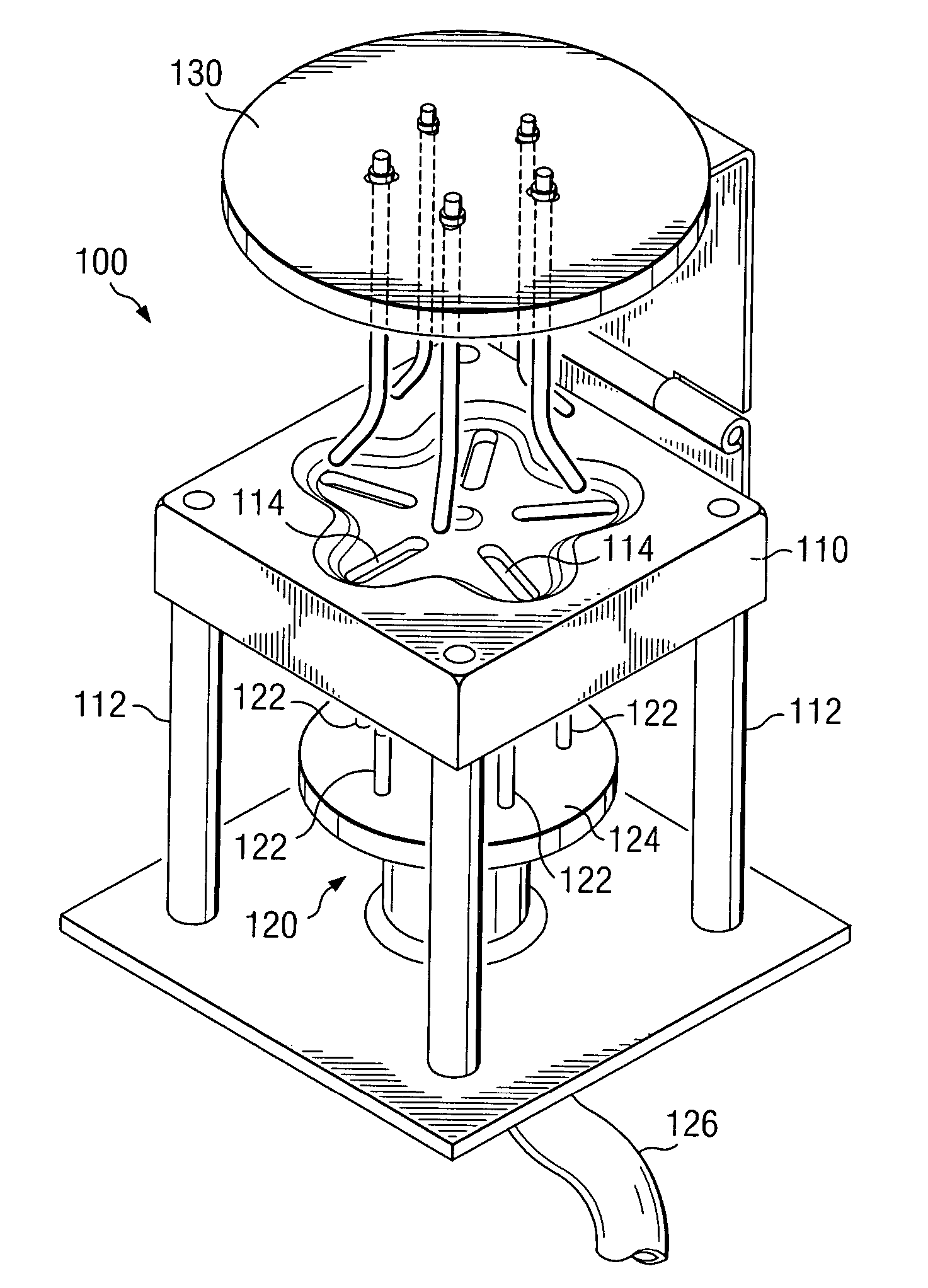 Automatic bottom-filling injection system