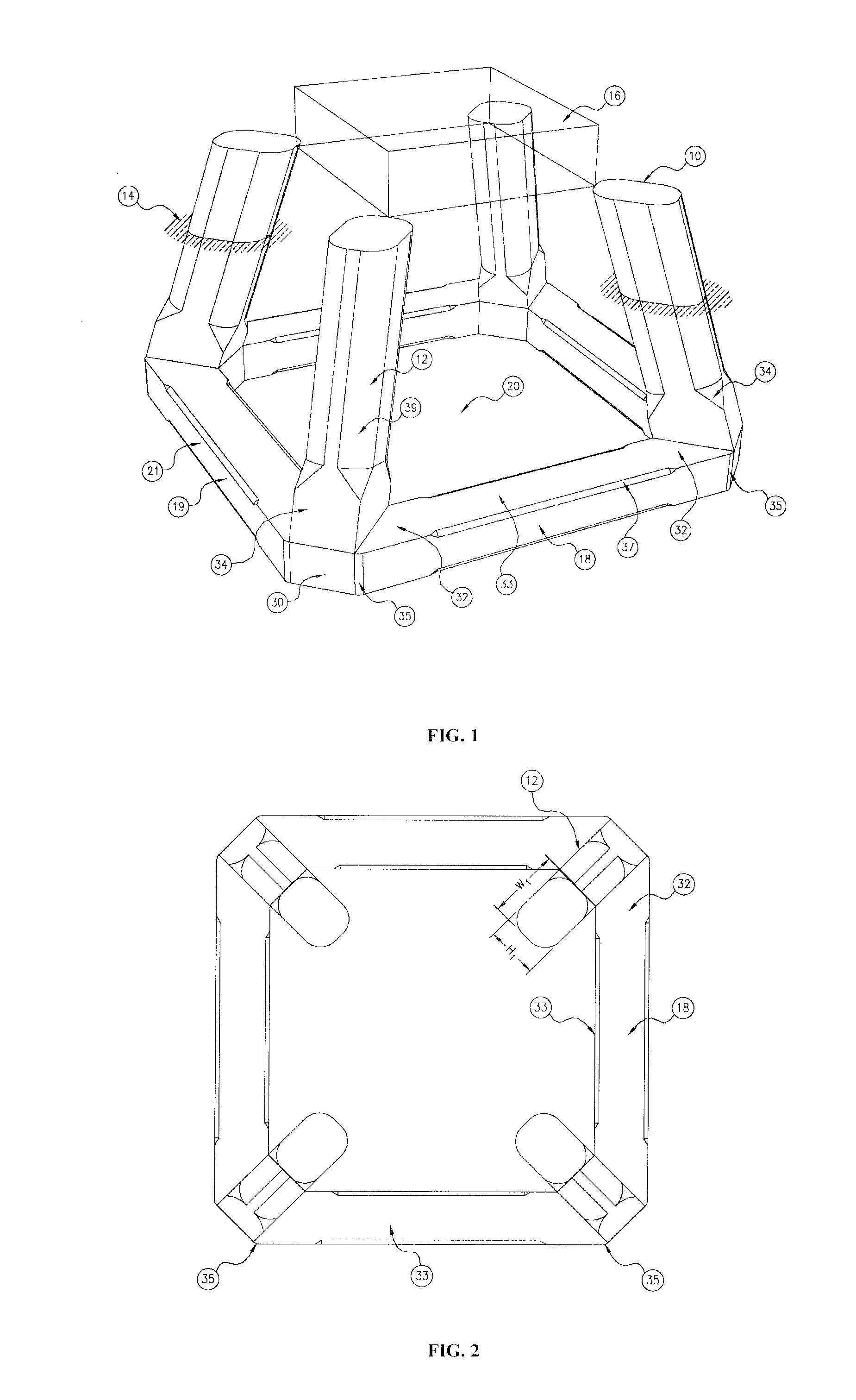 Battered column semi-submersible offshore platform