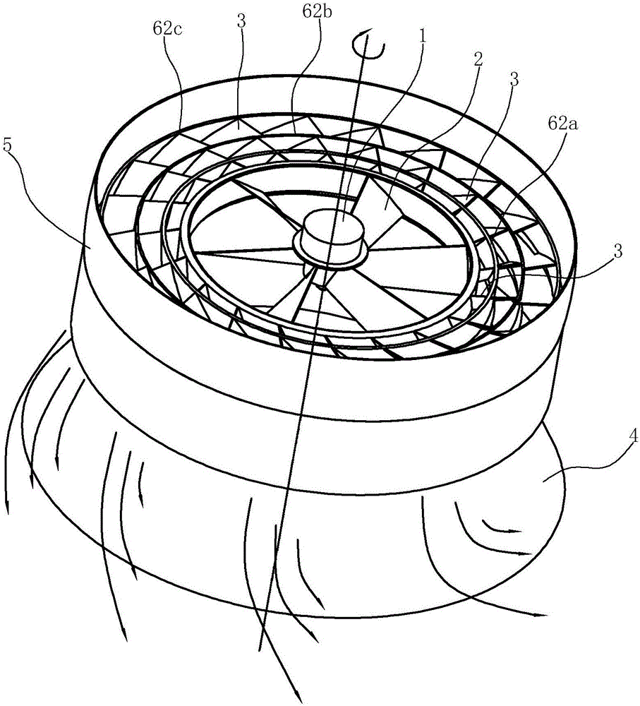 Draught fan capable of forming man-made tornado and extractor hood