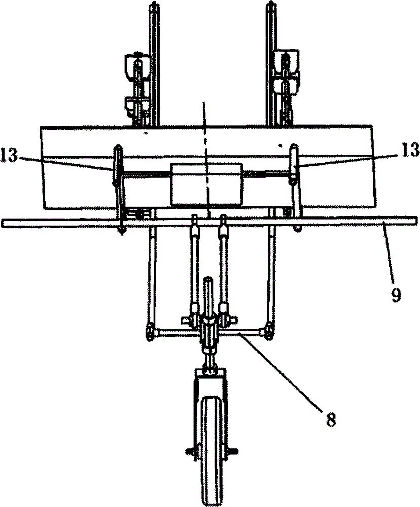 Traveling device of rice transplanter