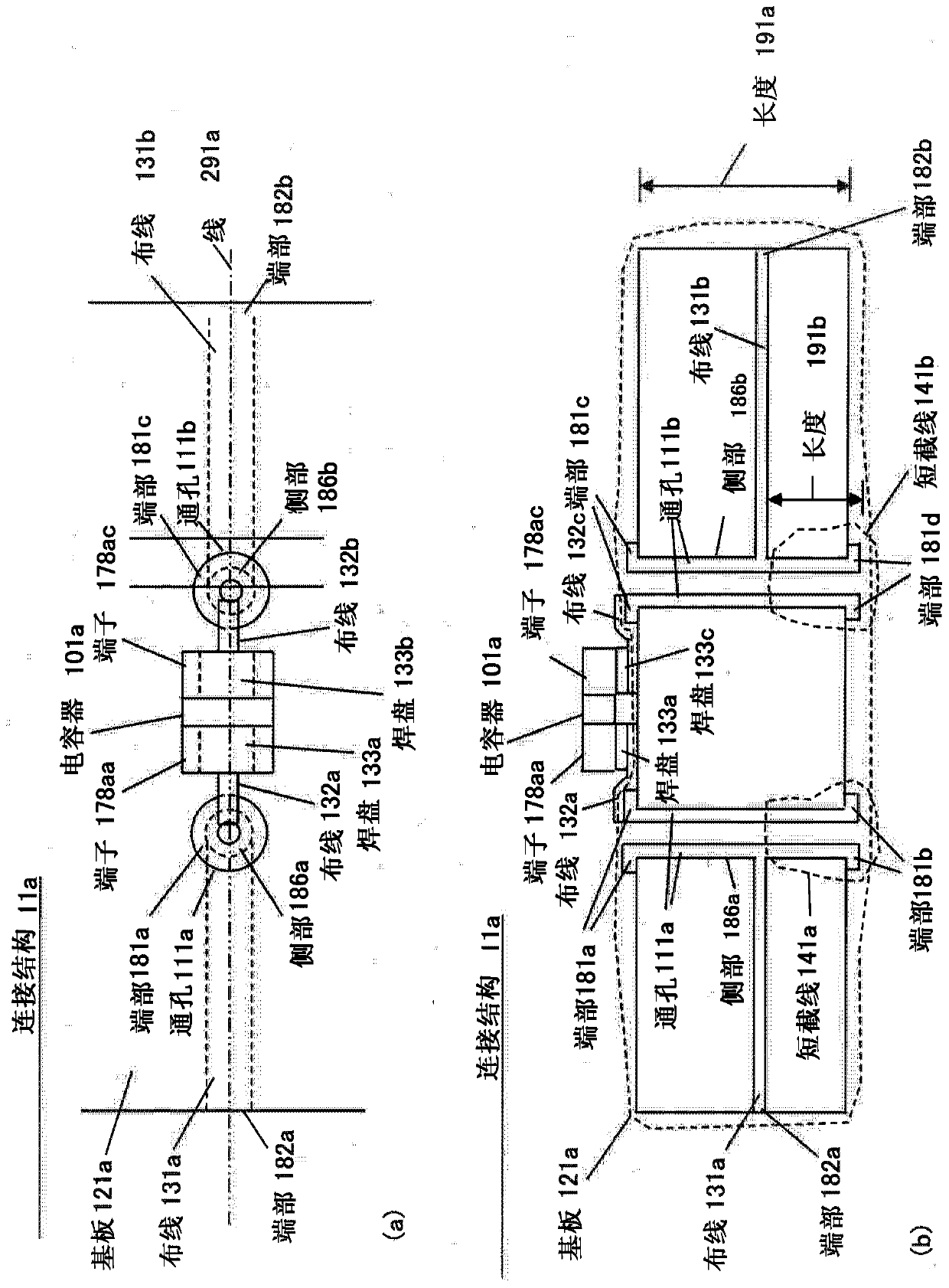 Connecting structure and circuit