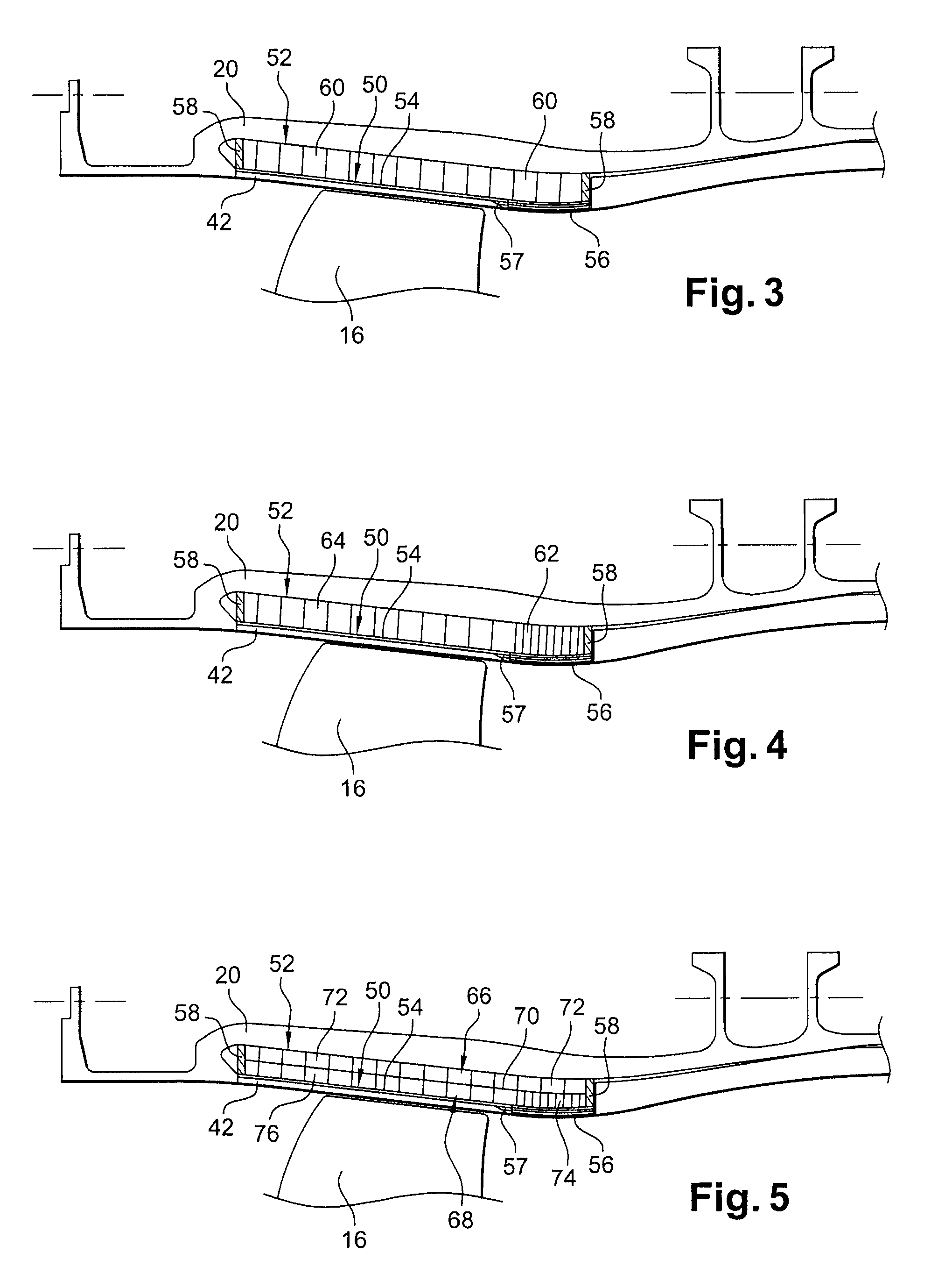 Panel for supporting abradable material in a turbomachine