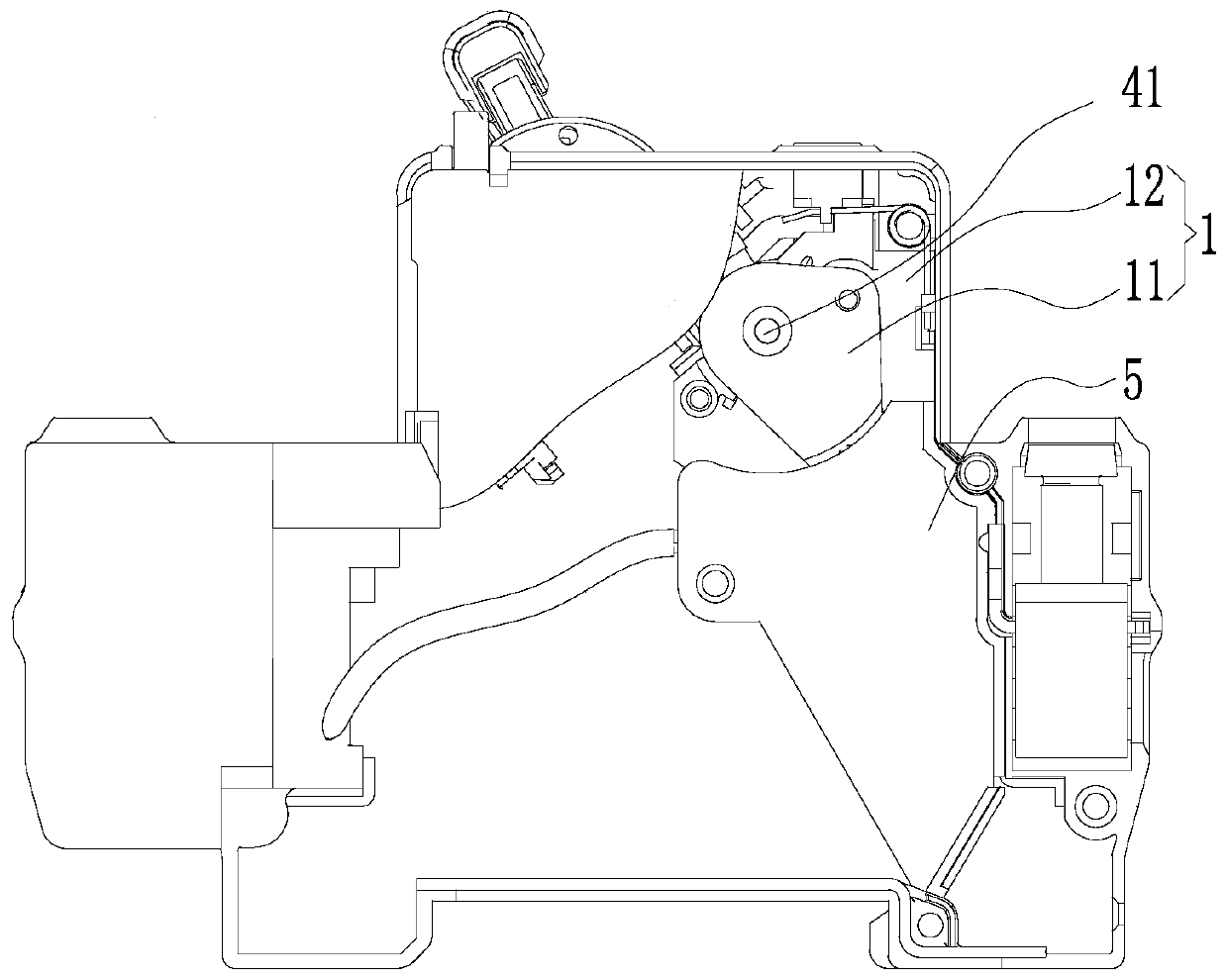 Neutral pole mechanism and residual current circuit breaker